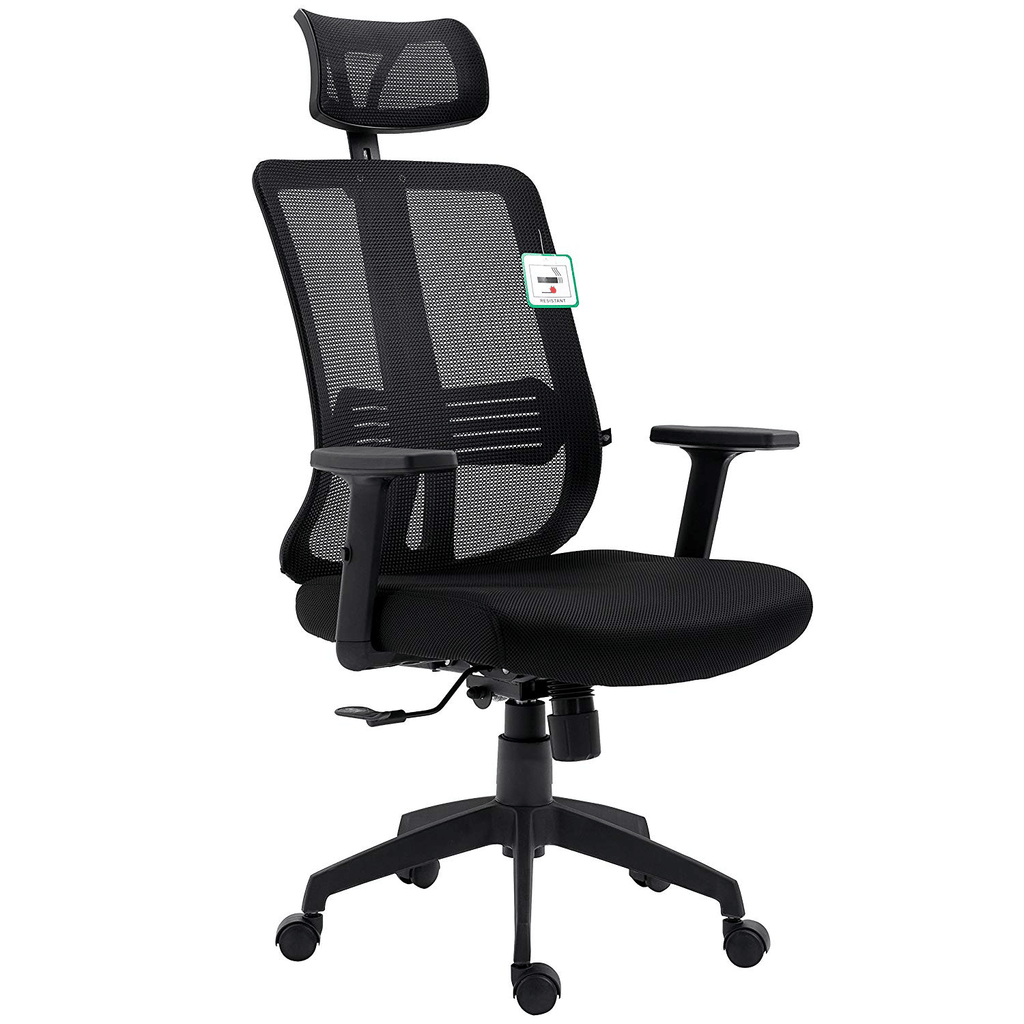 2 x mesh office chair on sale support desk chair with armrest black