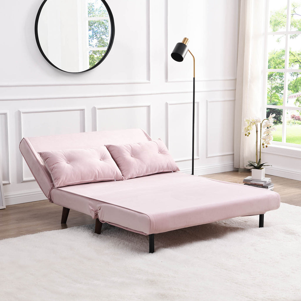 Single sofa bed deals pink