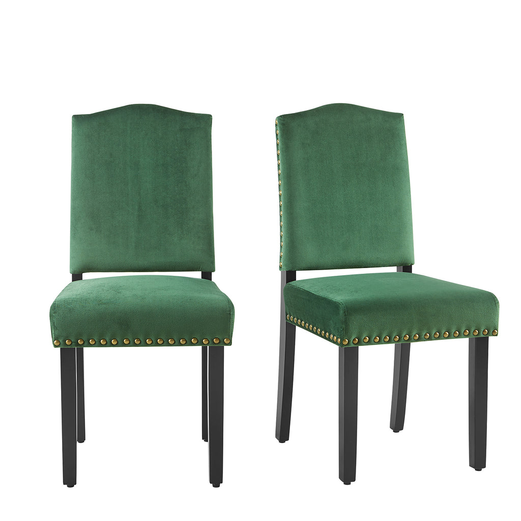 Green high back 2024 dining chairs