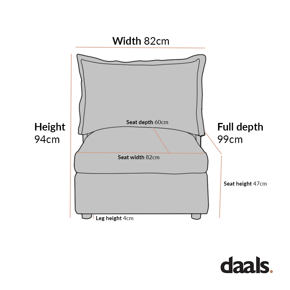 Byron Pillow Edge Moss Green Velvet Modular Sofa, 1 Seater Armless