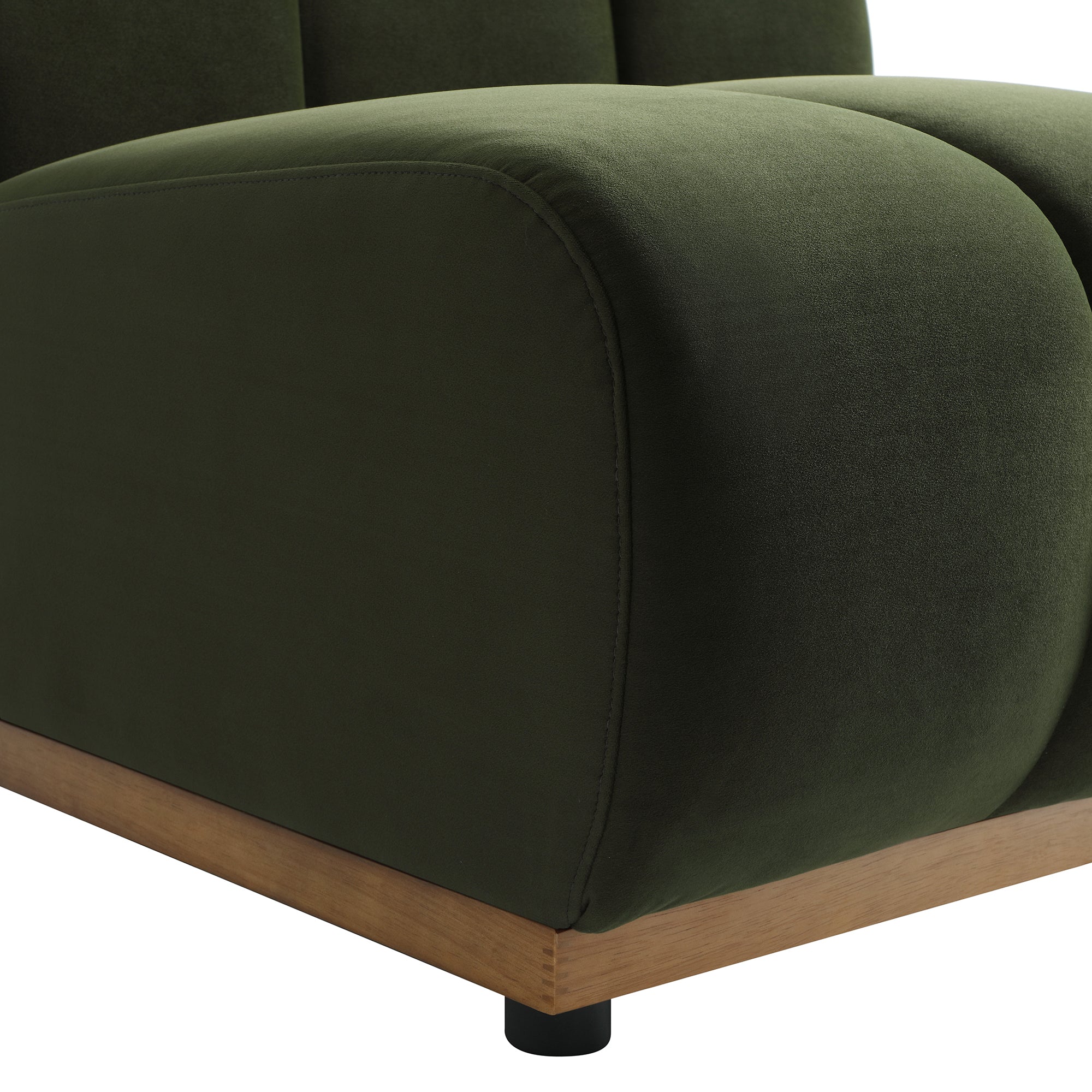 Granvia Moss Green Modular Sofa, 1-Seater Armless Sofa