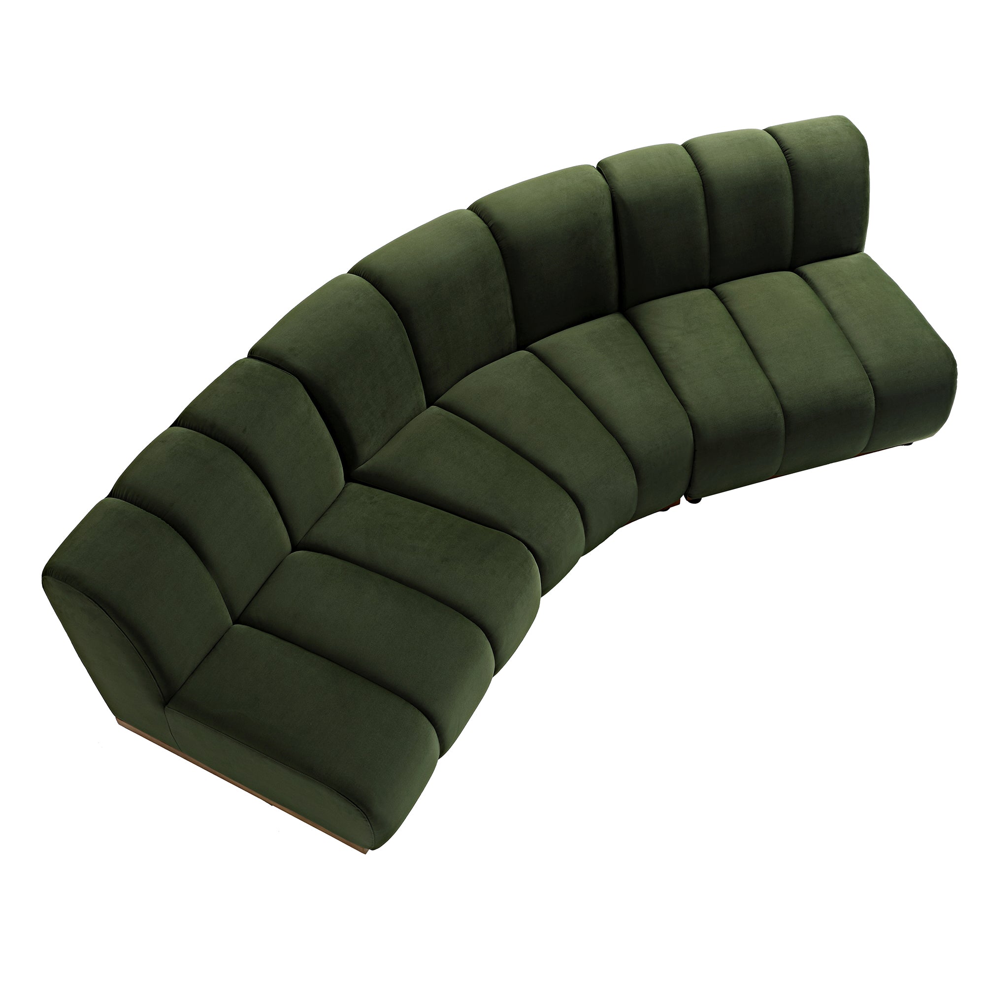 Granvia Moss Green Velvet Modular Sofa, 3-Seater Corner Sofa