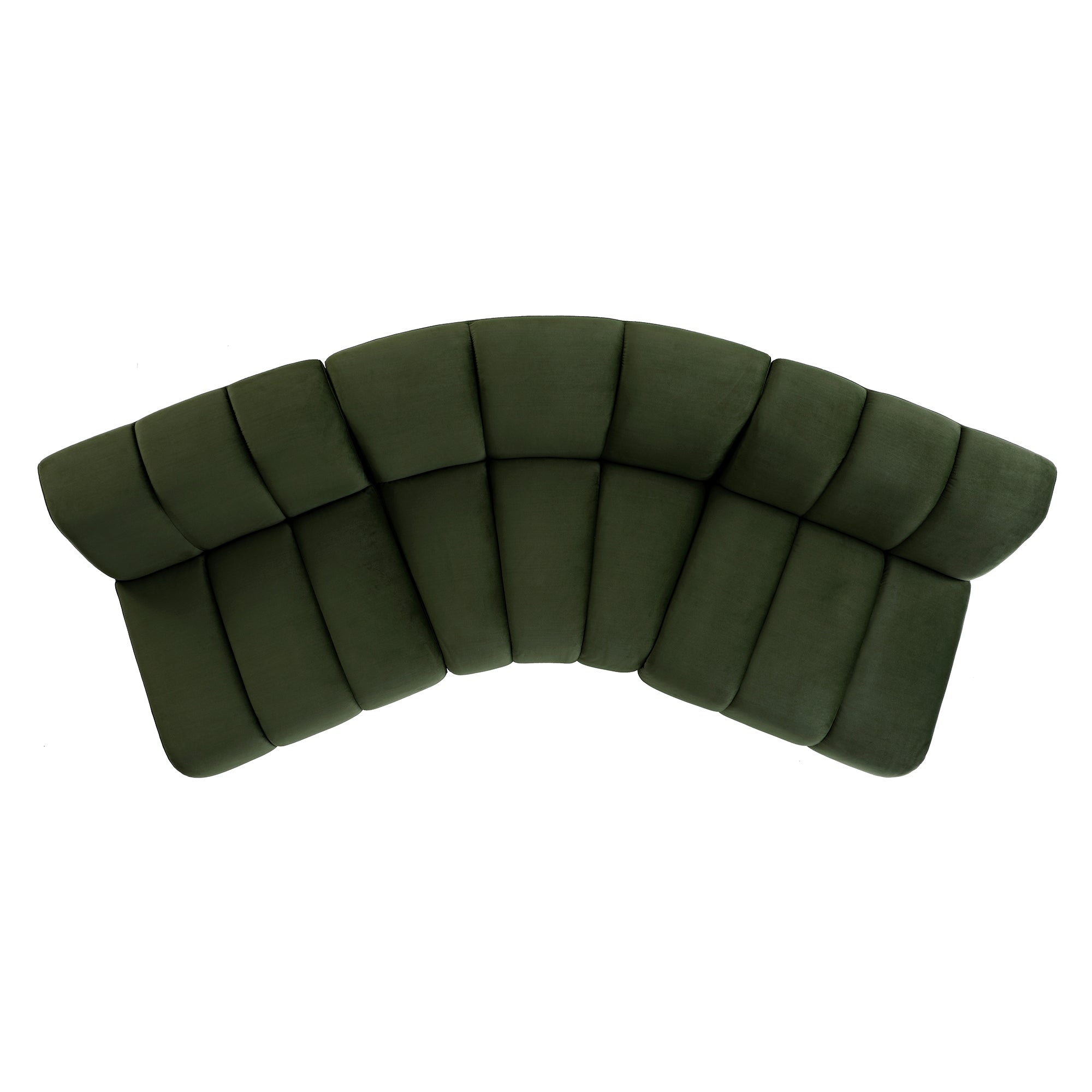 Granvia Moss Green Velvet Modular Sofa, 3-Seater Corner Sofa