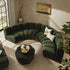 Granvia Moss Green Velvet Modular Sofa, 4-Seater Half Circle Sofa