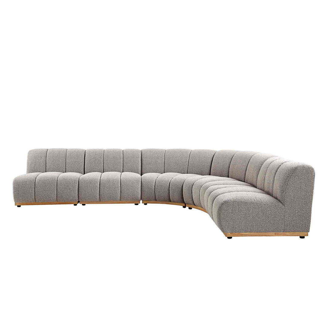 Granvia Taupe Boucle Modular Sofa, 5-Seater Grand L-Shaped Sofa | daals