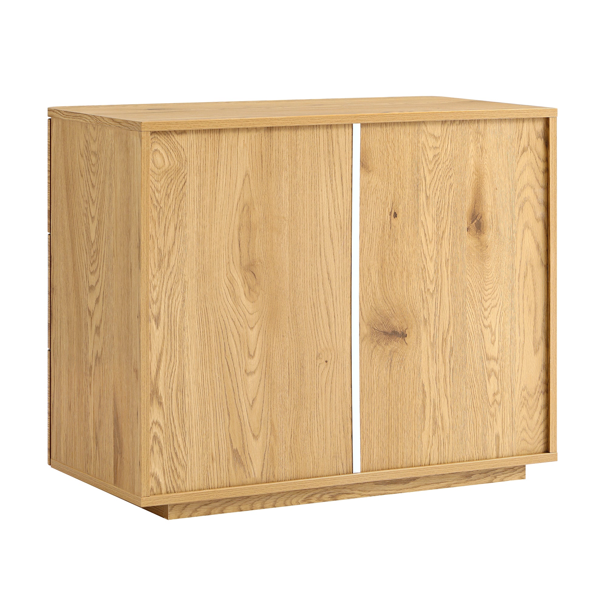 Agnes Curved Edge Chest of 3 Drawers, Natural