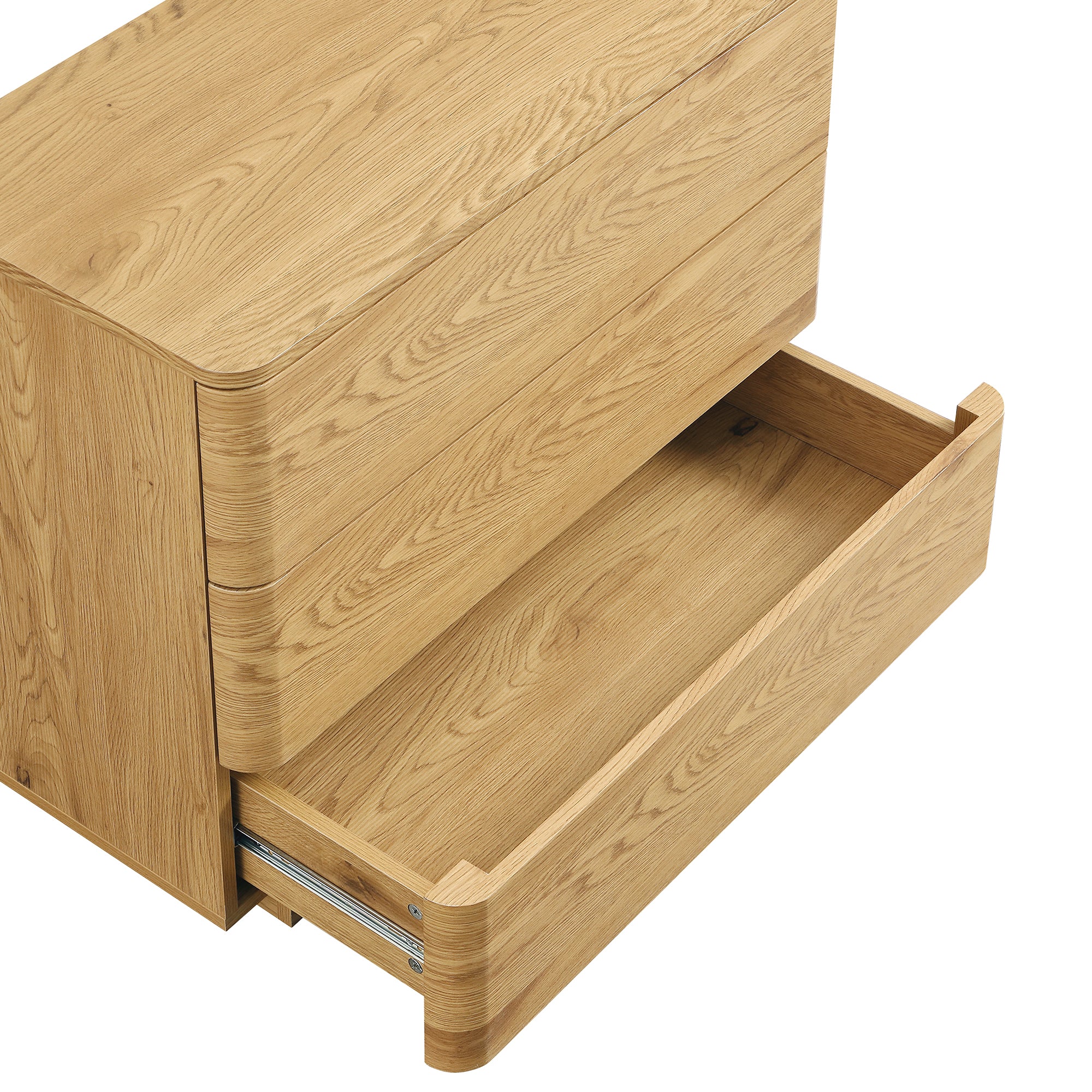 Agnes Curved Edge Chest of 3 Drawers, Natural