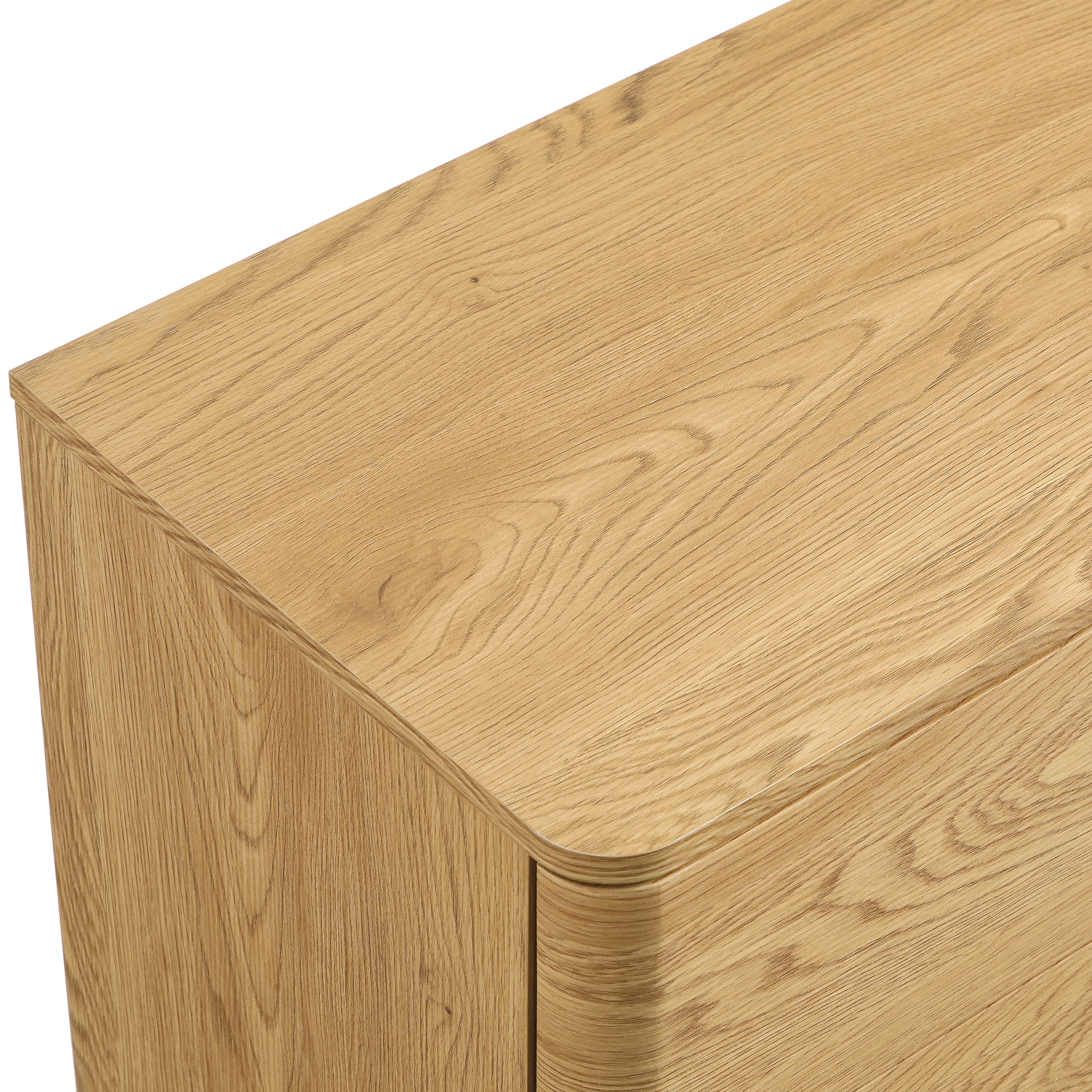 Agnes Curved Edge Chest of 3 Drawers, Natural