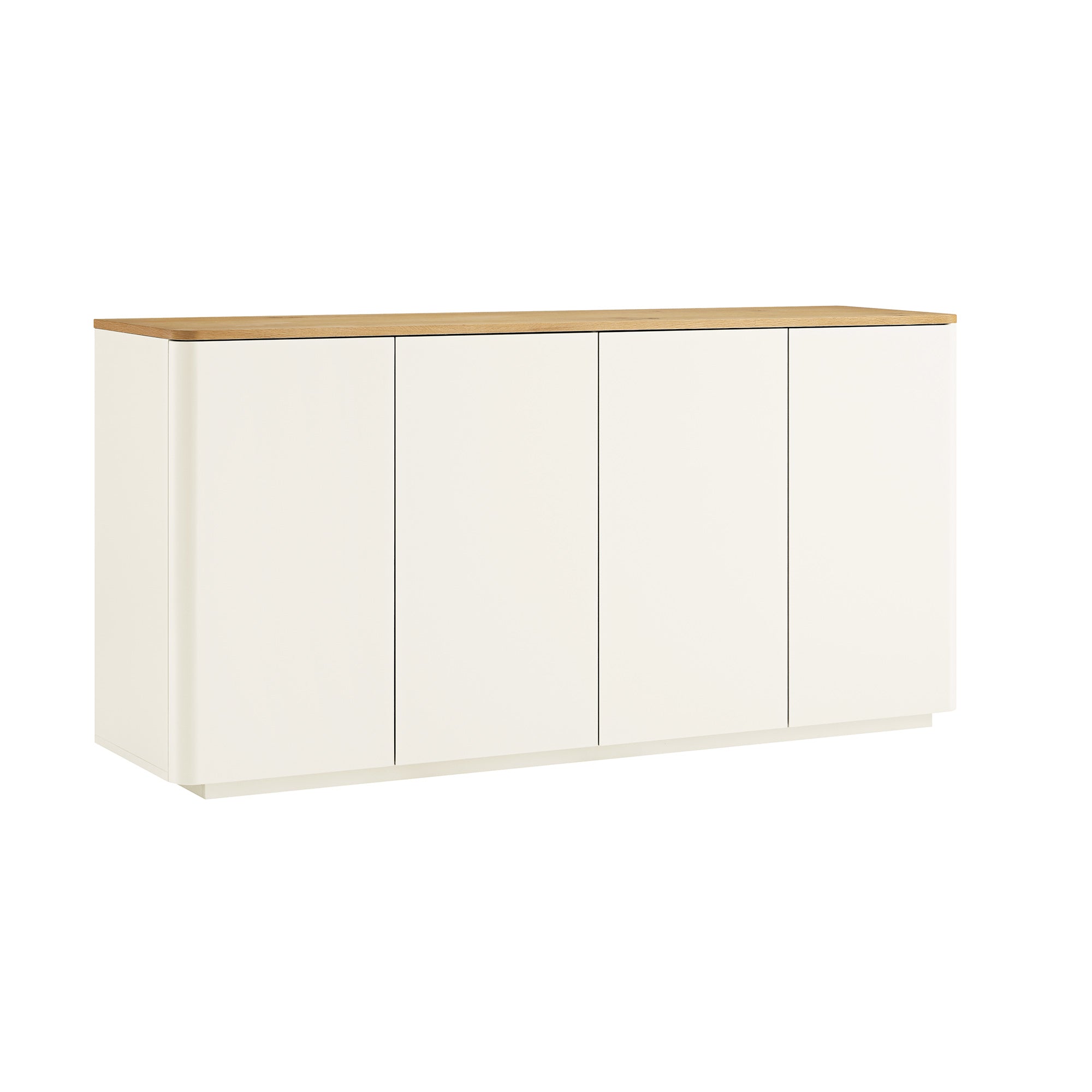 Agnes Curved Edge 150cm Wide Sideboard, White