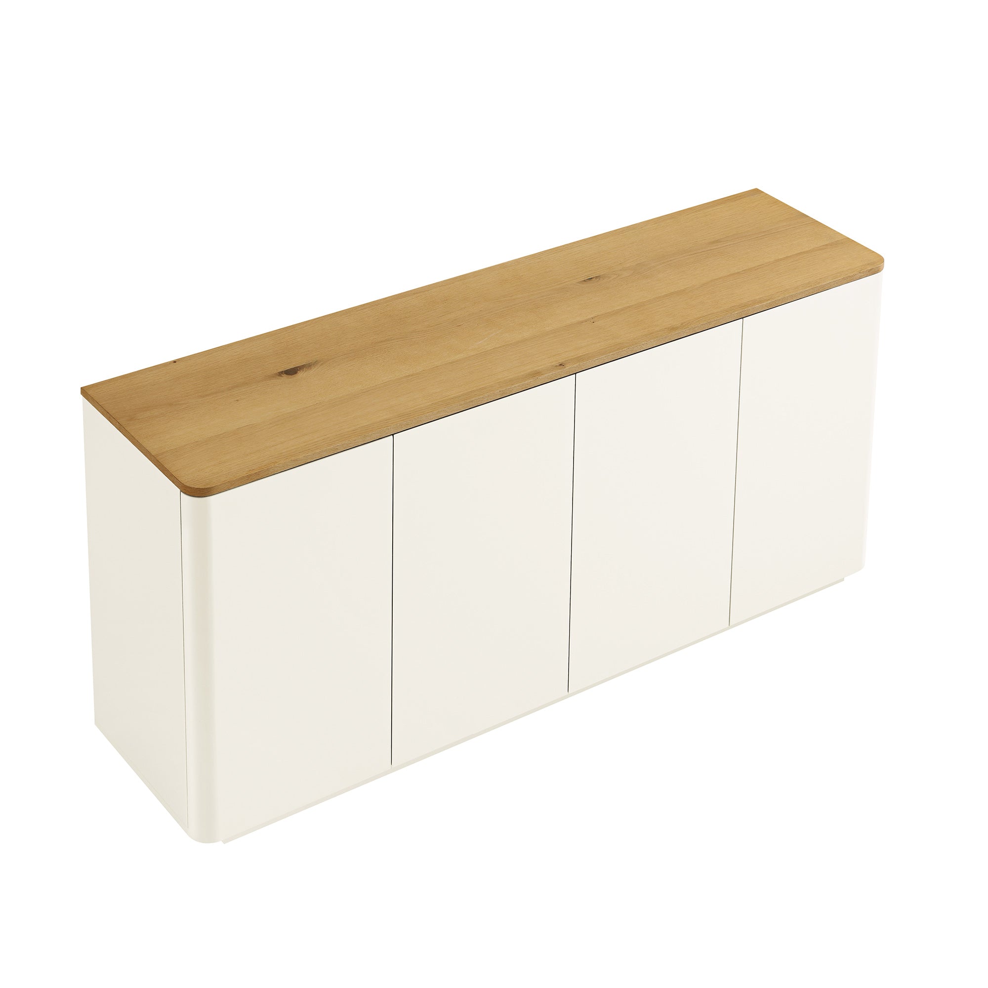 Agnes Curved Edge 150cm Wide Sideboard, White