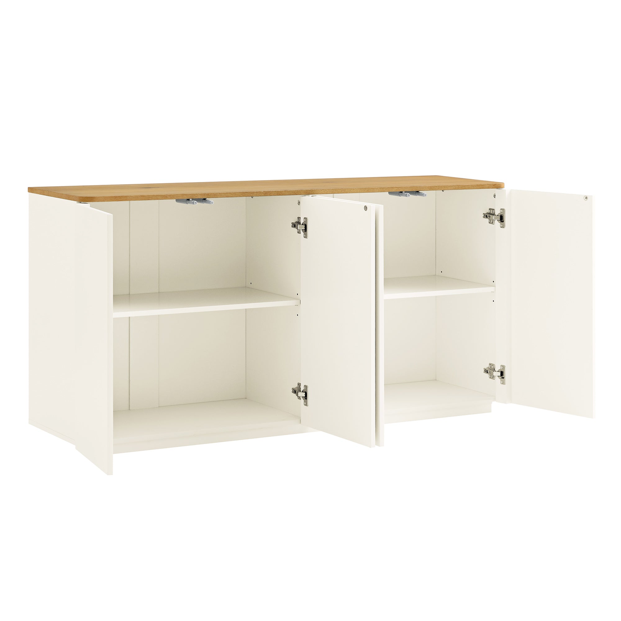 Agnes Curved Edge 150cm Wide Sideboard, White