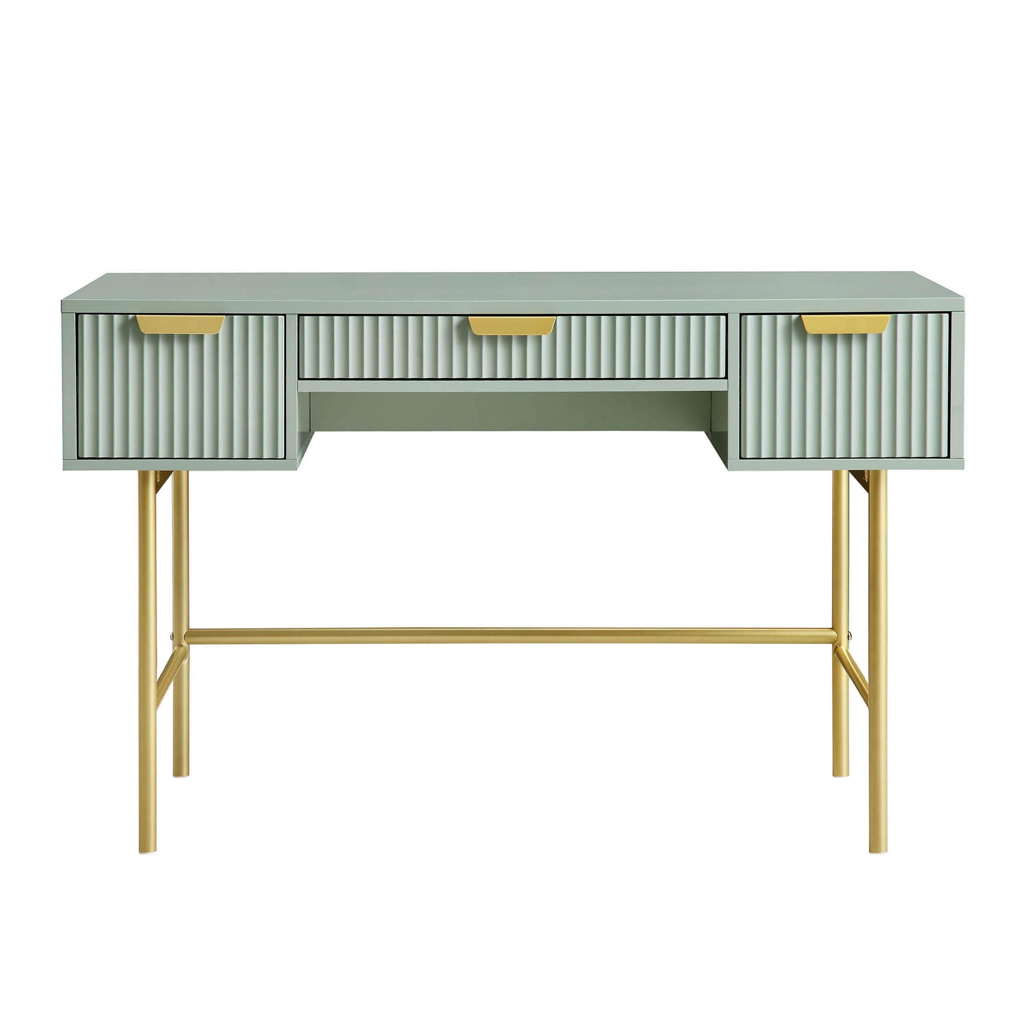 Richmond Ridged Dressing Table, Matte Sage Green