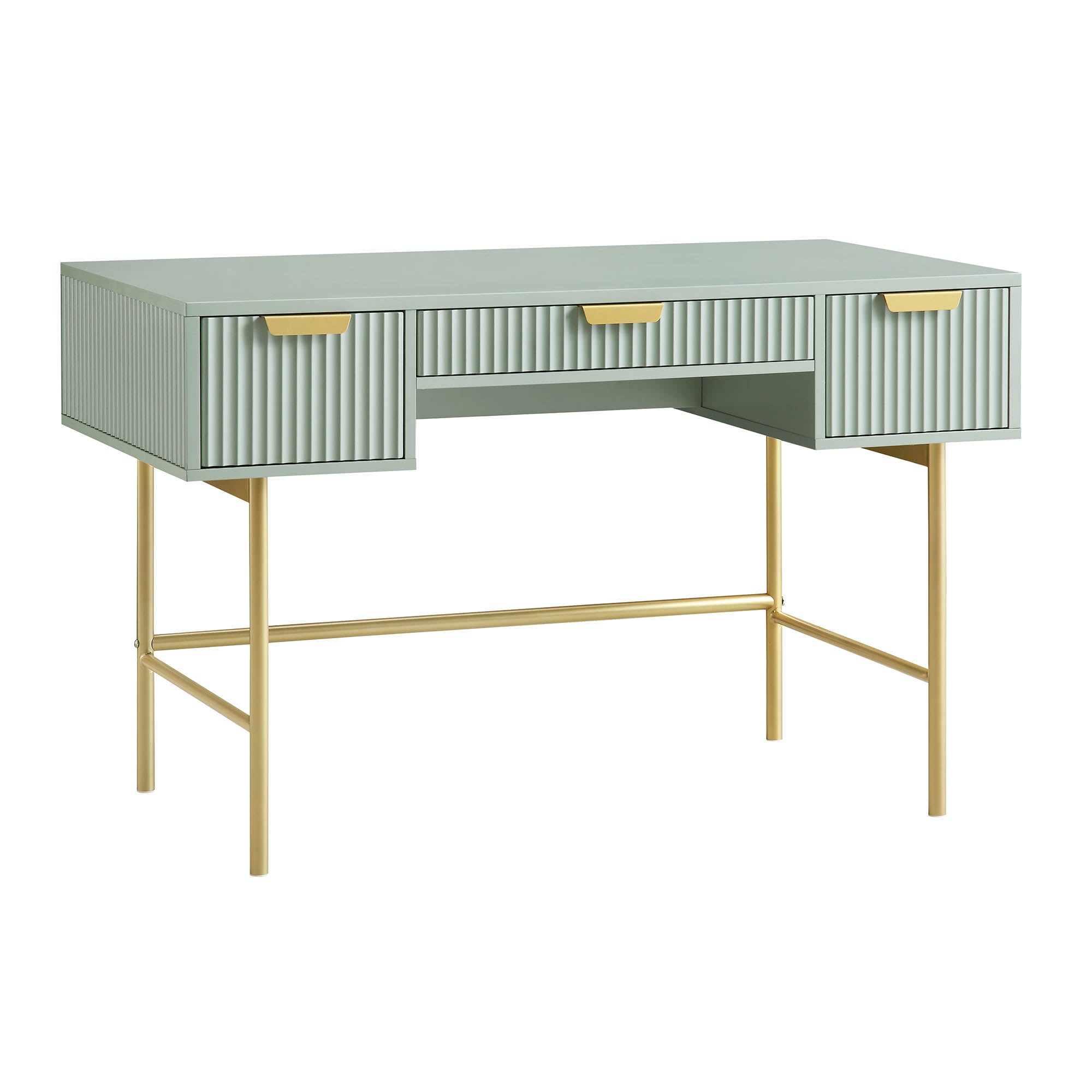 Richmond Ridged Dressing Table, Matte Sage Green