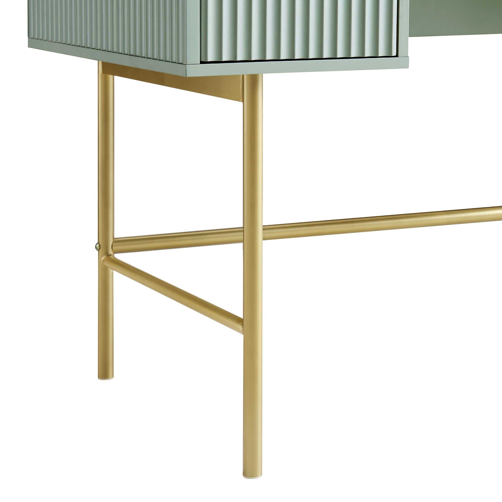 Richmond Ridged Dressing Table, Matte Sage Green