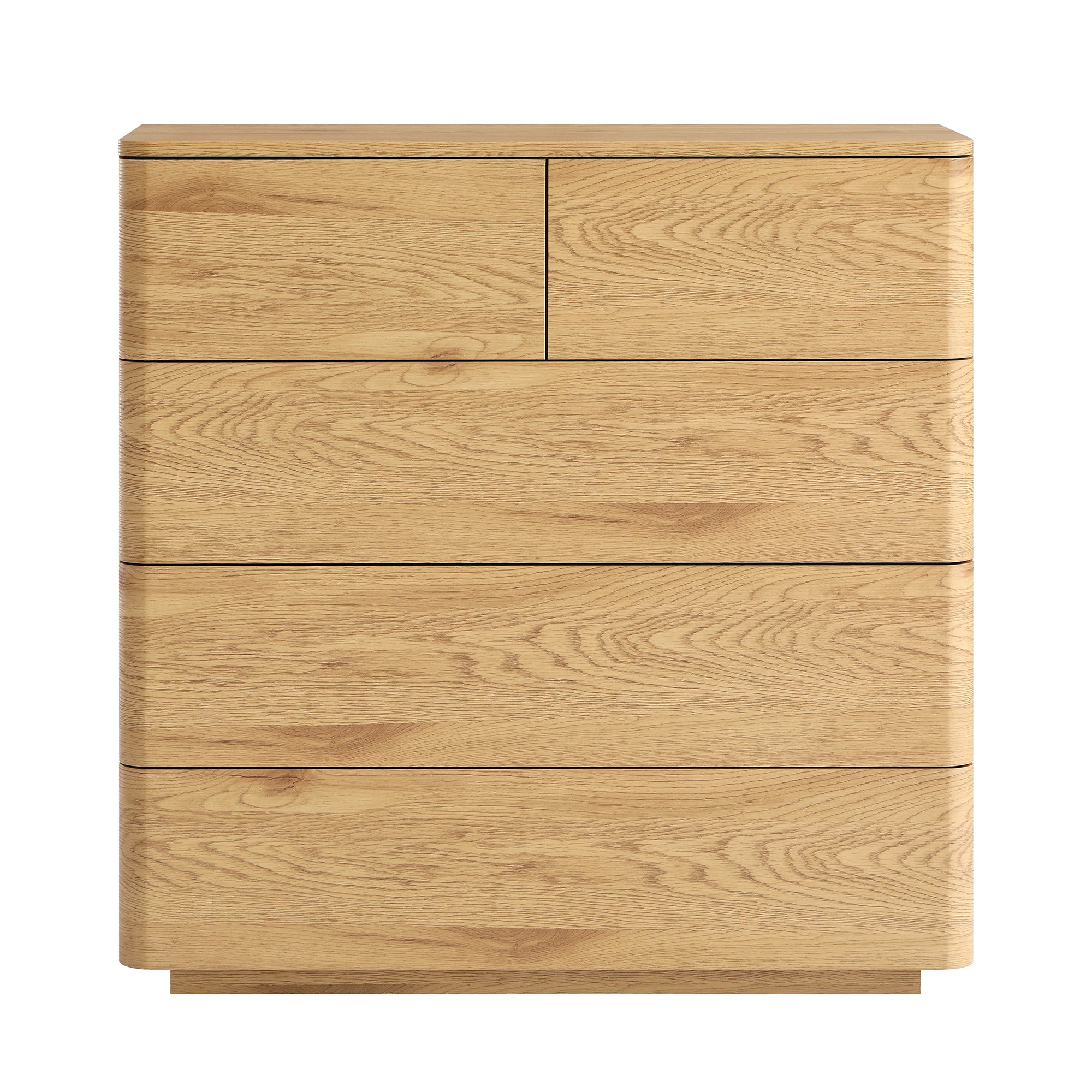 Agnes Curved Edge 2 over 3 Chest of Drawers, Natural