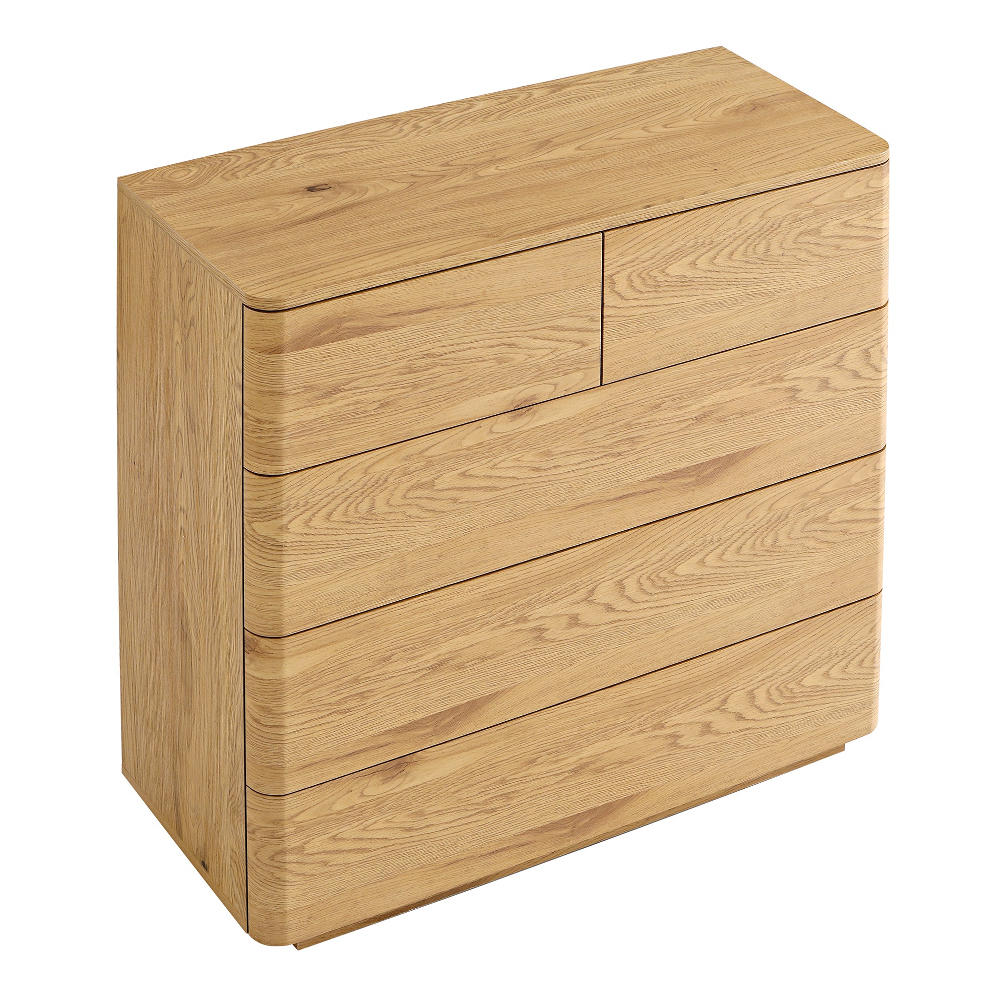 Agnes Curved Edge 2 over 3 Chest of Drawers, Natural