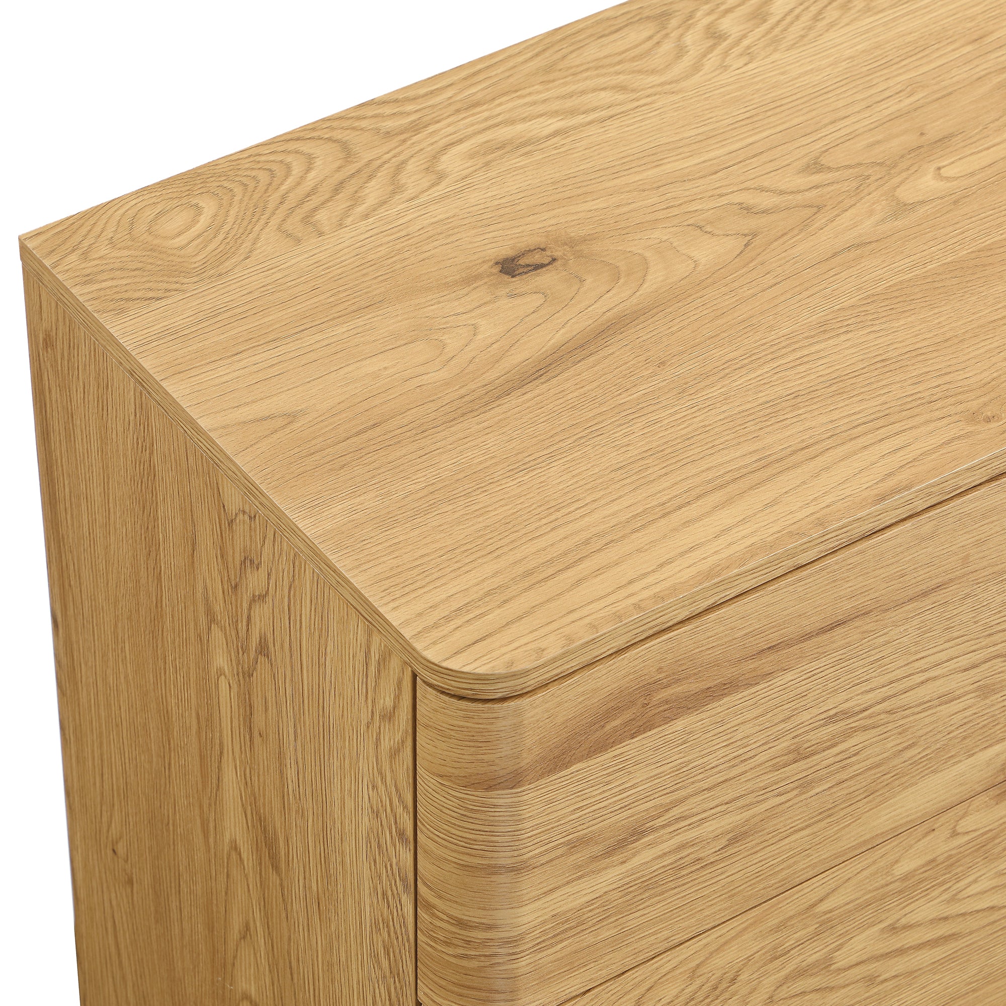 Agnes Curved Edge 2 over 3 Chest of Drawers, Natural