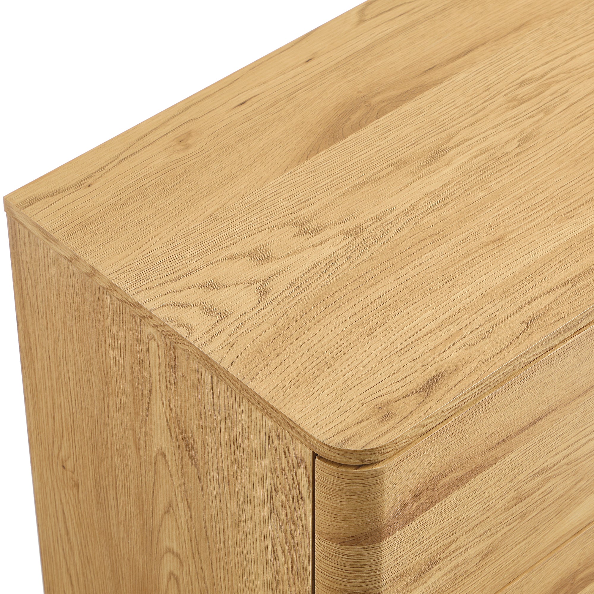 Agnes Curved Edge Chest of 6 Drawers, Natural