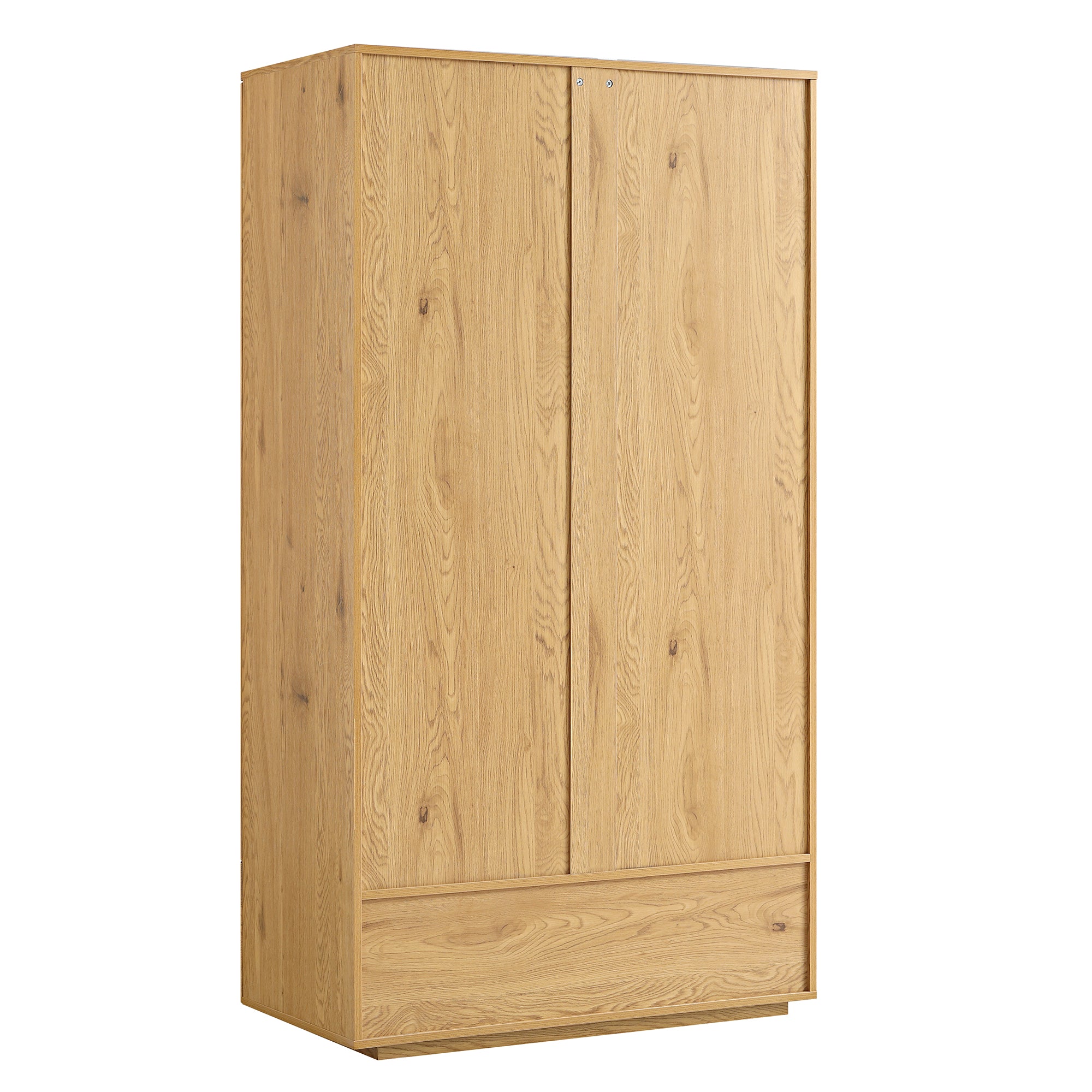 Agnes Curved Edge Double Wardrobe, Natural