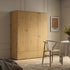 Agnes Curved Edge Triple Wardrobe, Natural