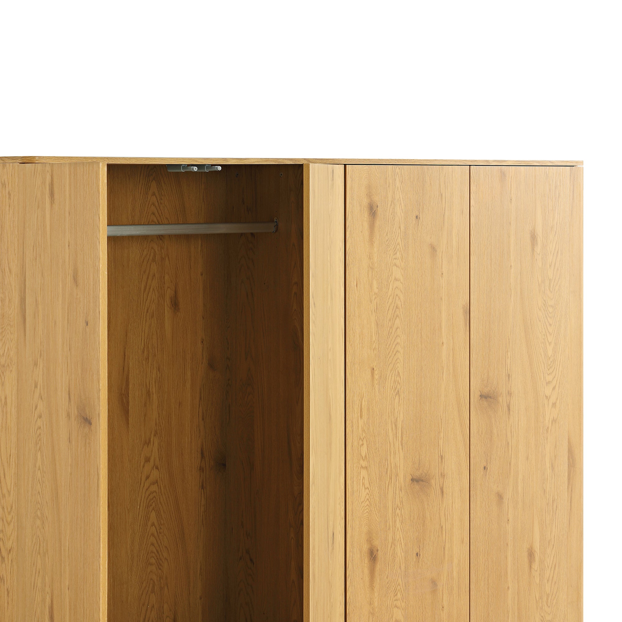 Agnes Curved Edge 4-Door Wardrobe, Natural