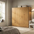 Agnes Curved Edge 4-Door Wardrobe, Natural