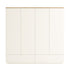 Agnes Curved Edge 4-Door Wardrobe, Off White with Oak Top