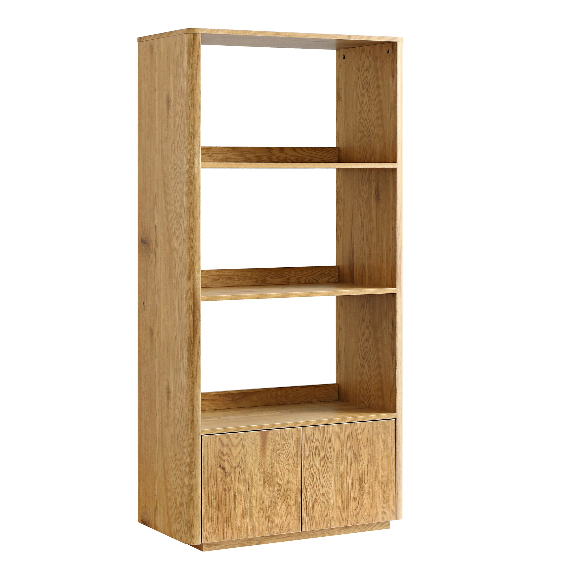 Agnes Curved Edge Bookcase, Natural