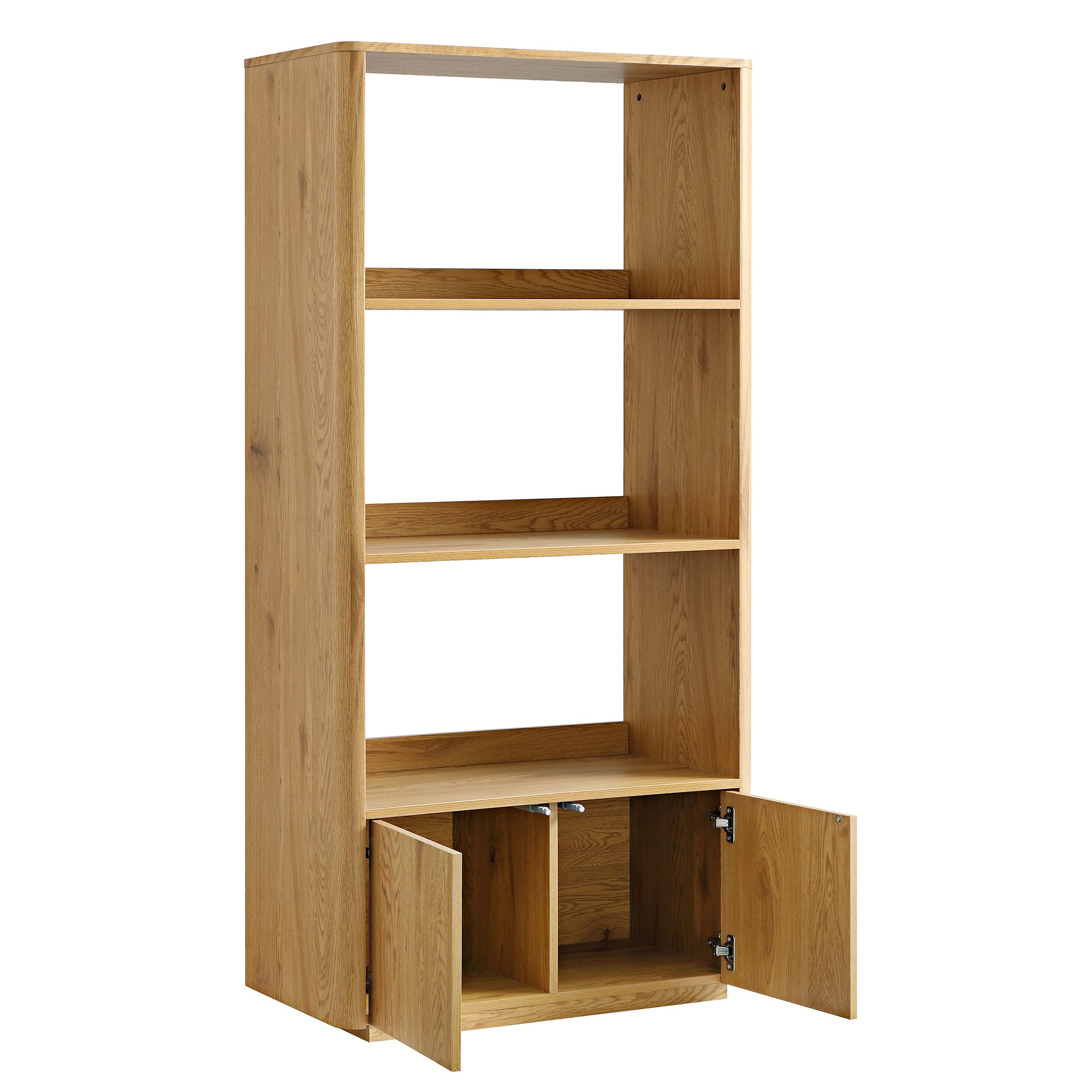 Agnes Curved Edge Bookcase, Natural