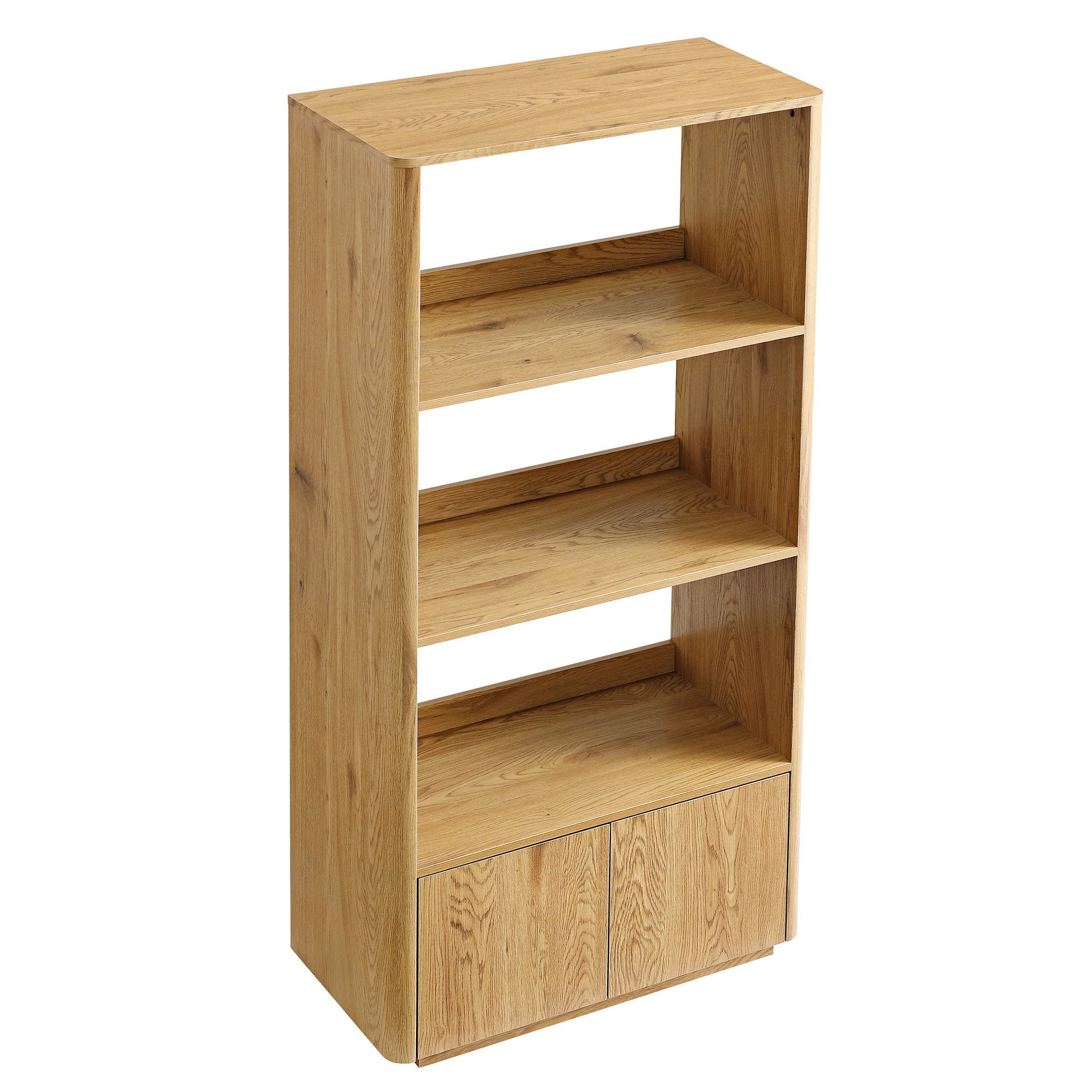 Agnes Curved Edge Bookcase, Natural