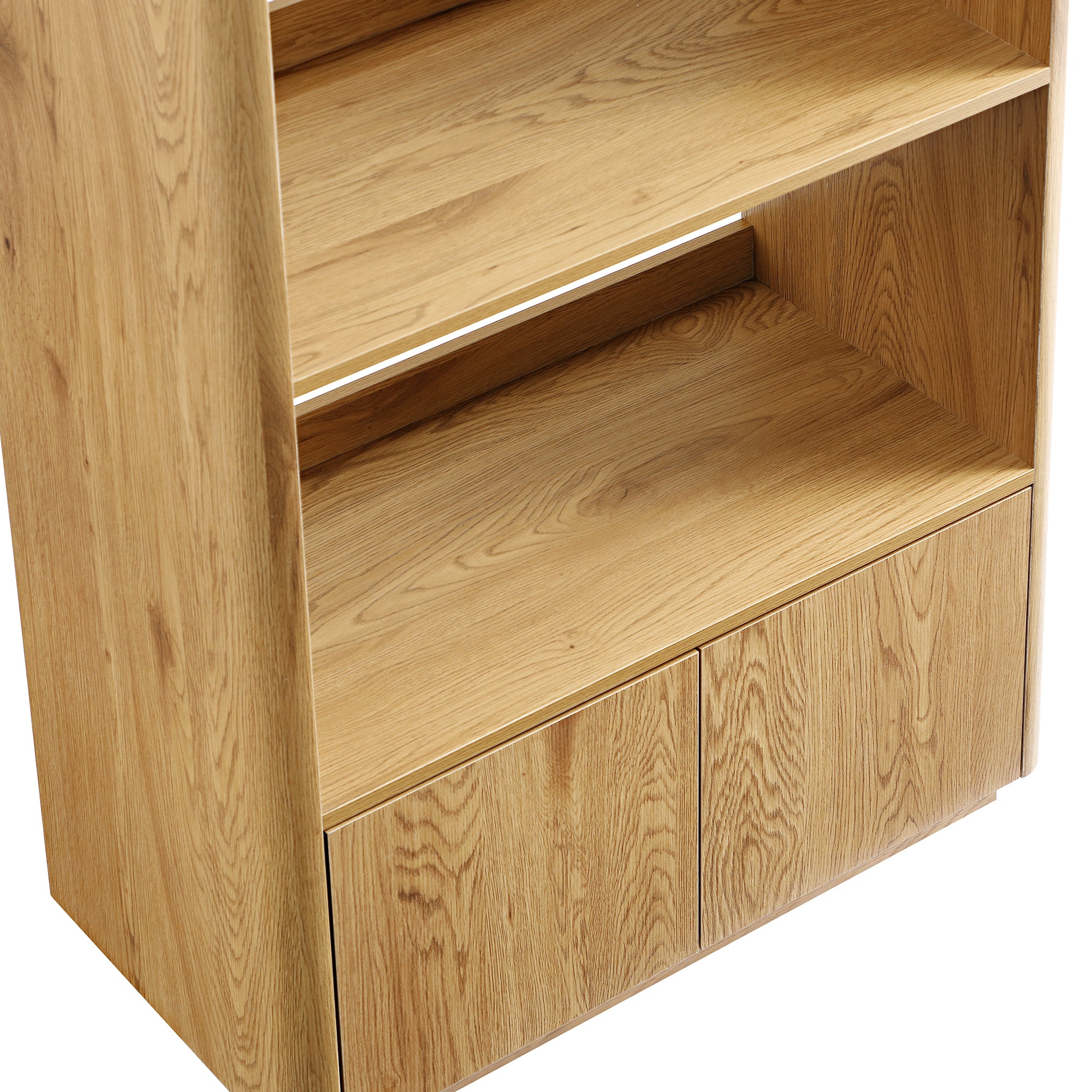 Agnes Curved Edge Bookcase, Natural