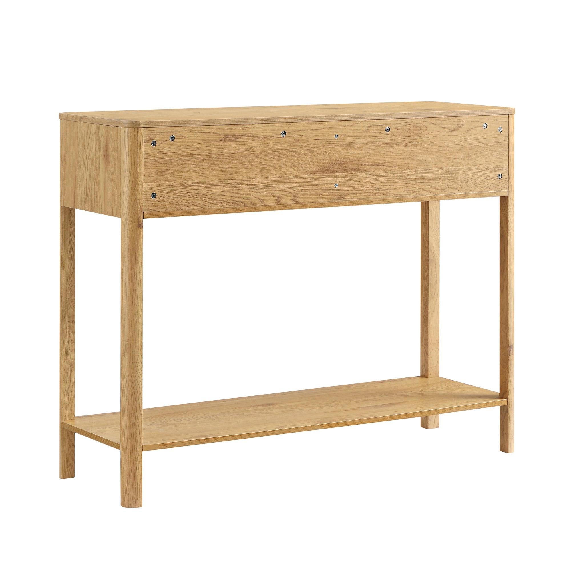 Agnes Curved Edge 2 Drawer Console Table, Natural