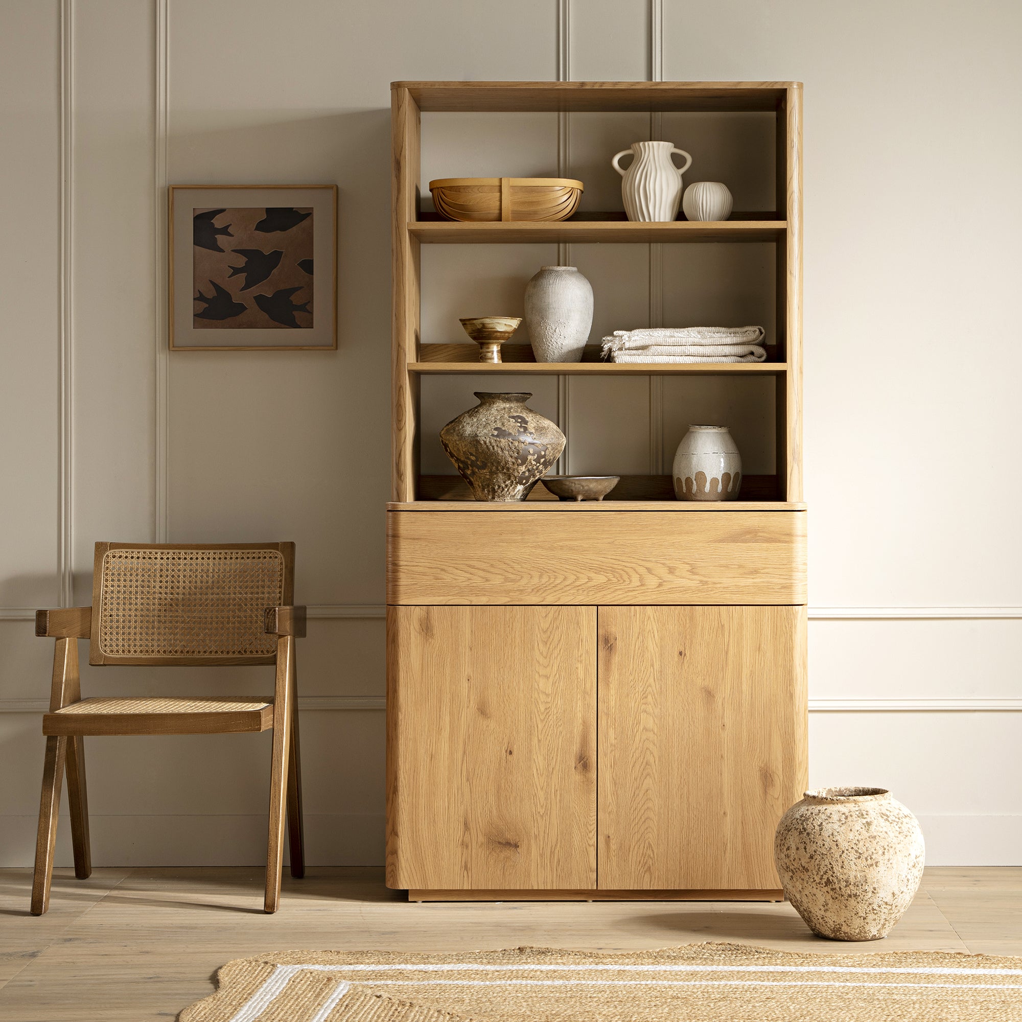 Agnes Curved Edge Dresser, Natural