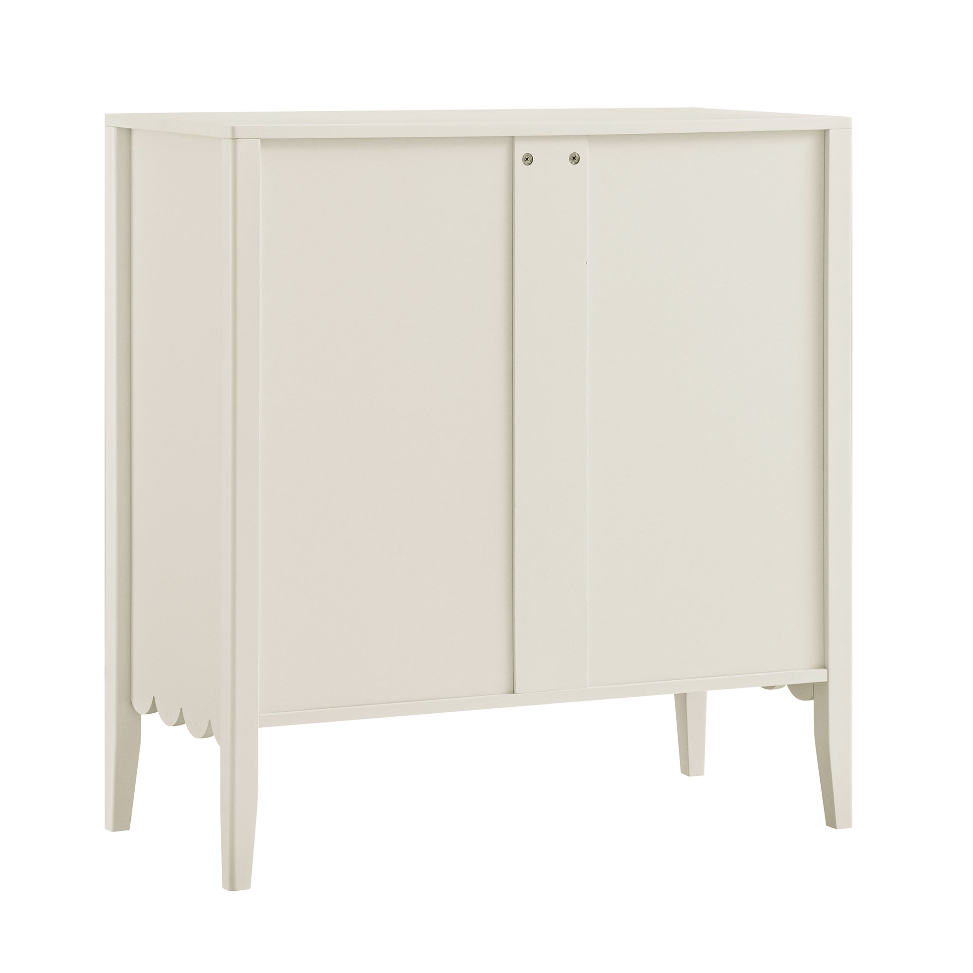 Henley Scalloped Edge 3 Drawer Chest, Light Sand