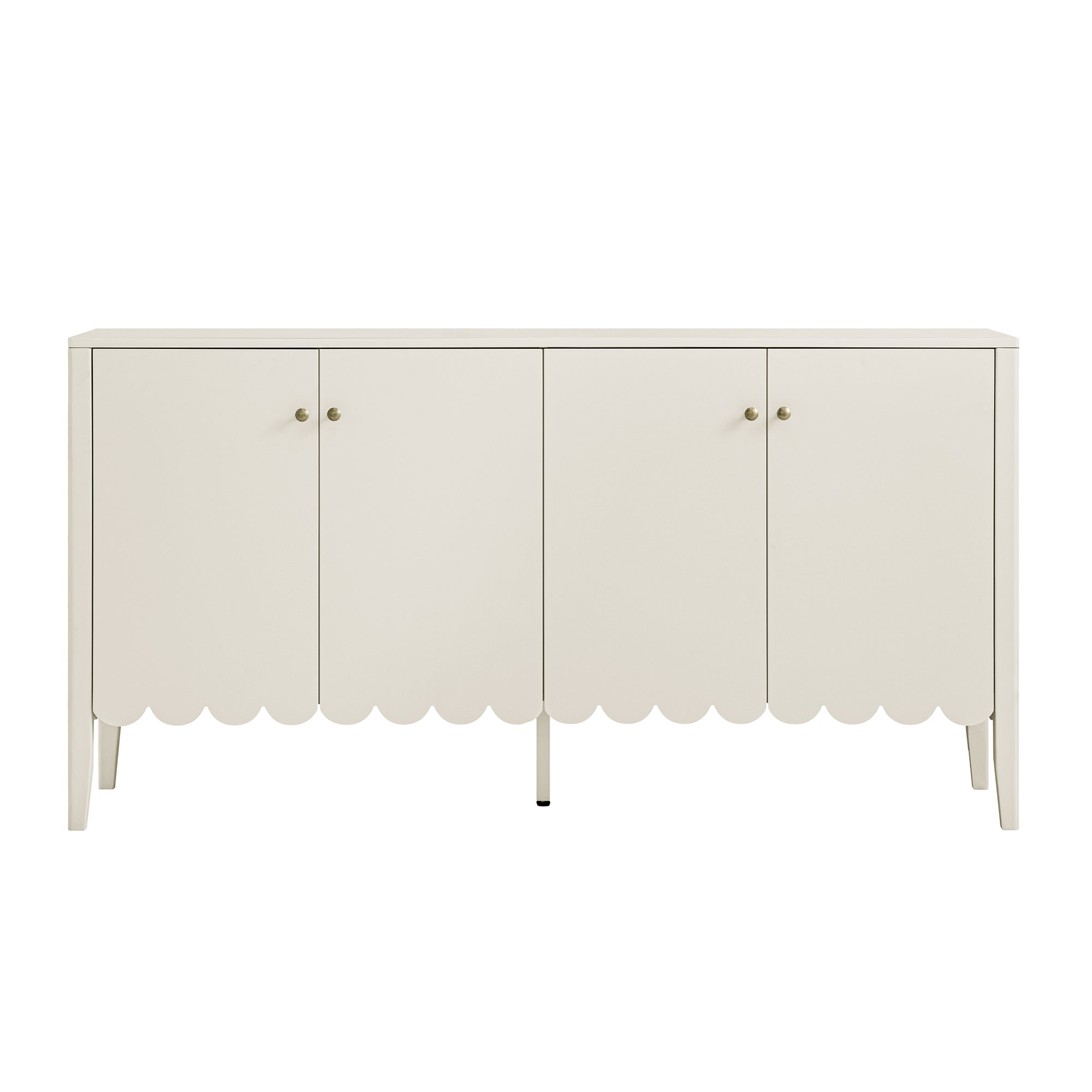 Henley Scalloped Edge 150cm Wide Sideboard, Light Sand