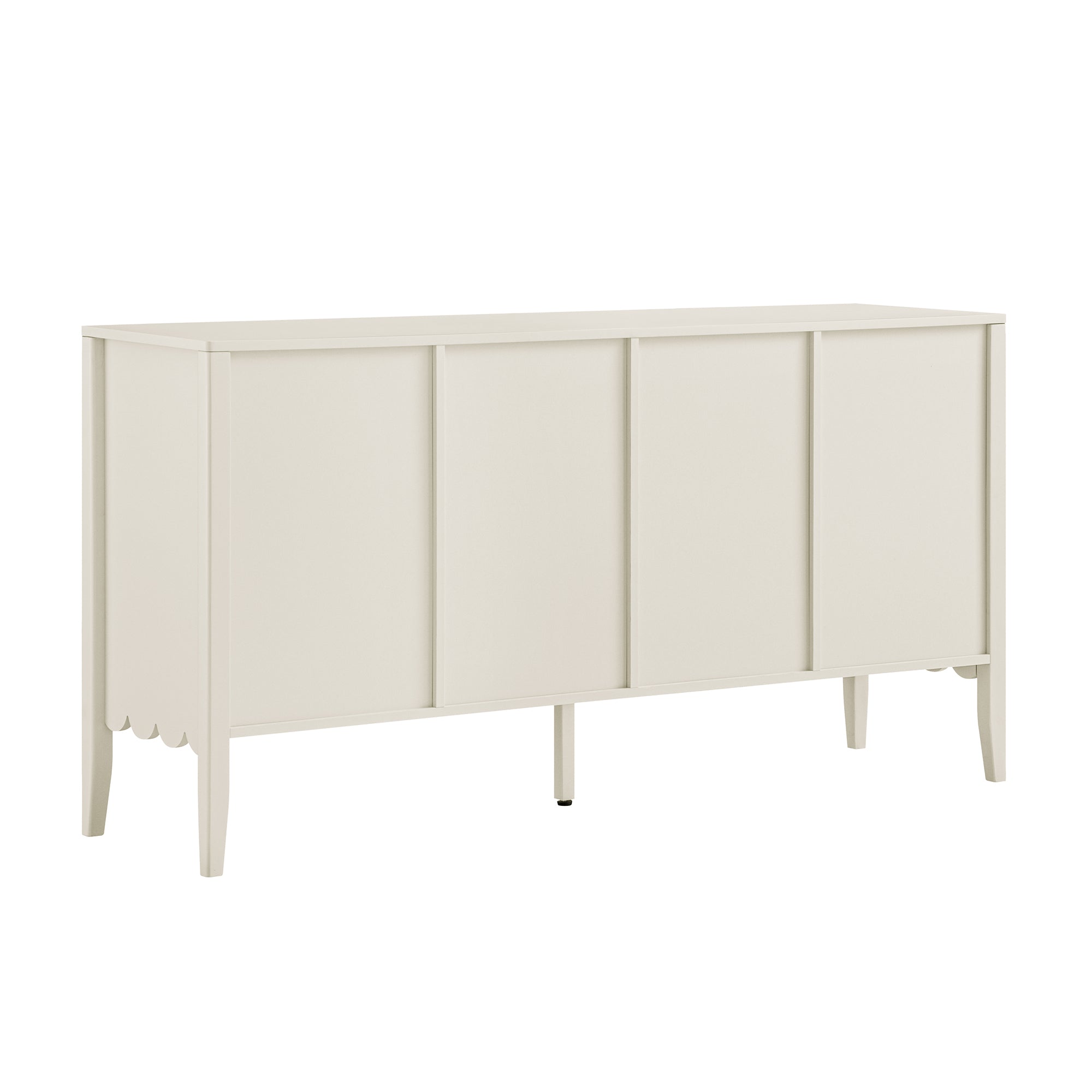 Henley Scalloped Edge 150cm Wide Sideboard, Light Sand