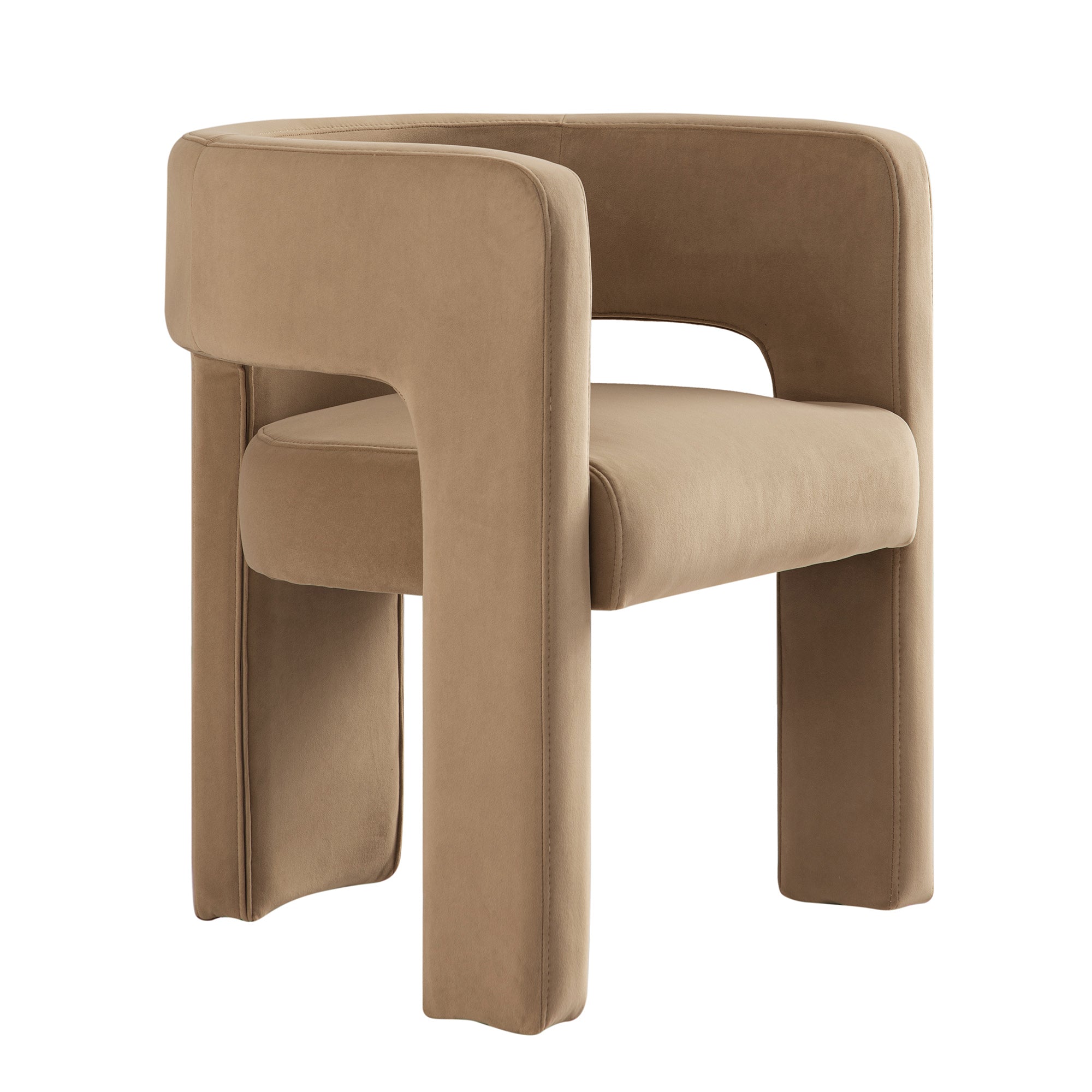 Greenwich Camel Velvet Dining Chair