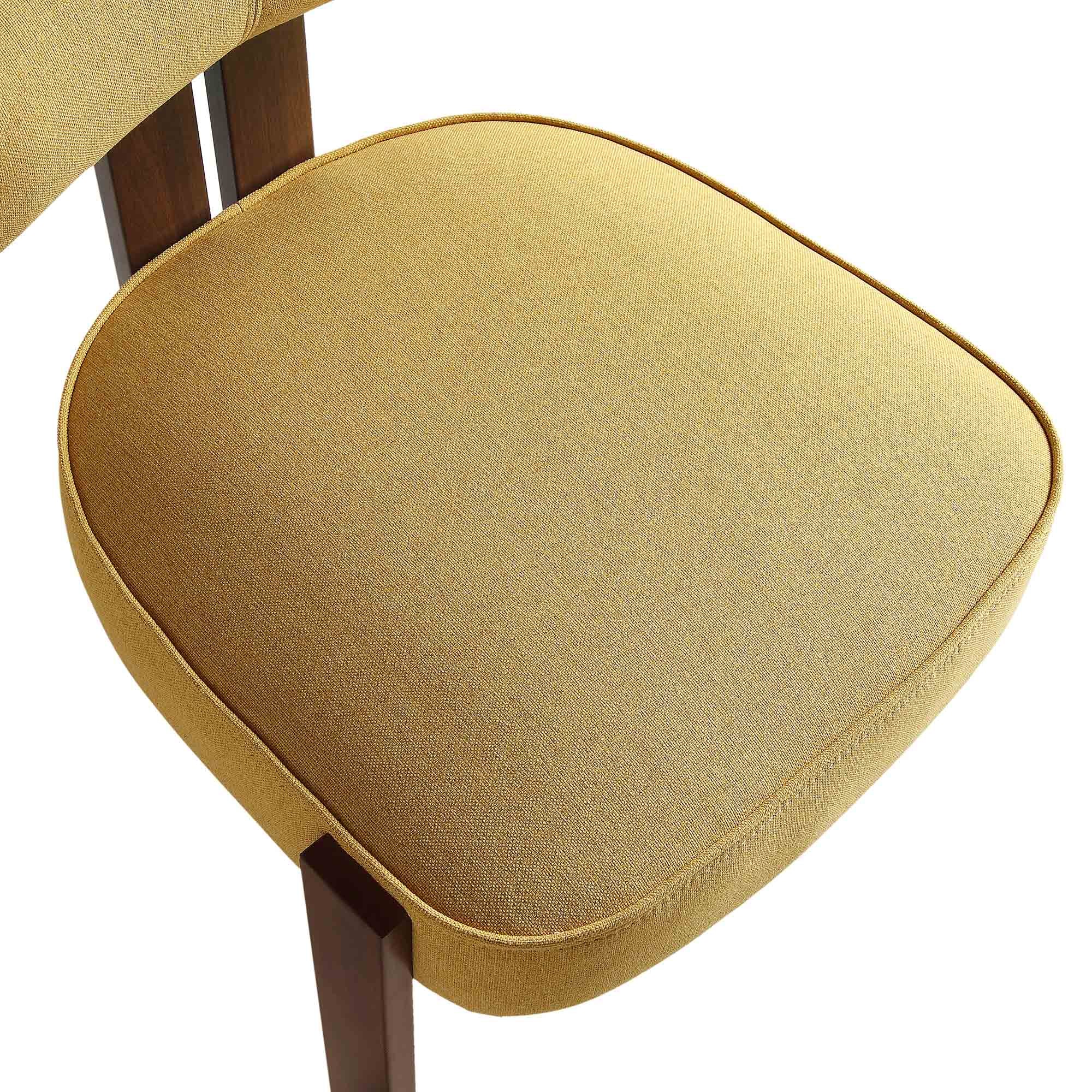 Ophelia Honey Gold Fabric Dining Chair