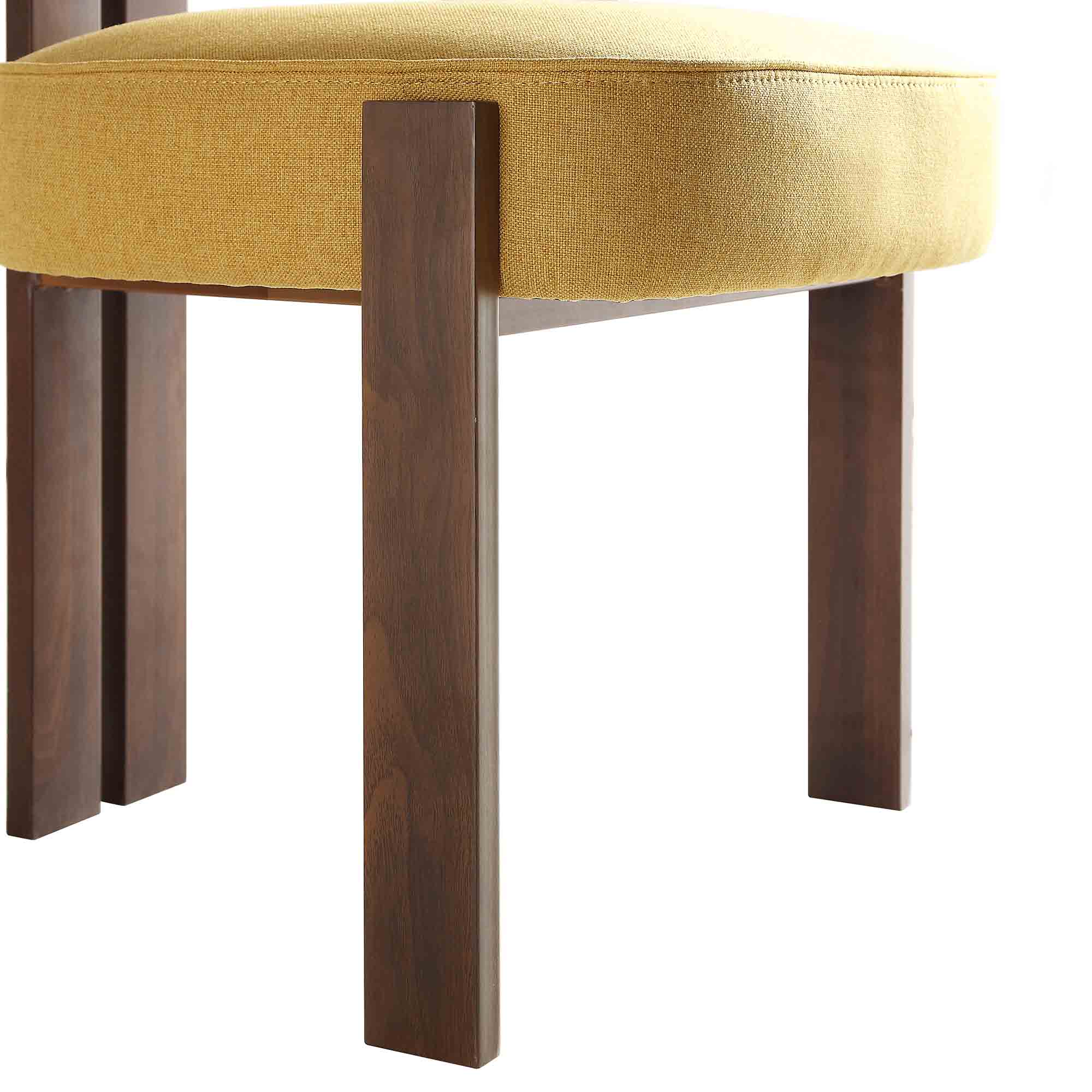 Ophelia Honey Gold Fabric Dining Chair