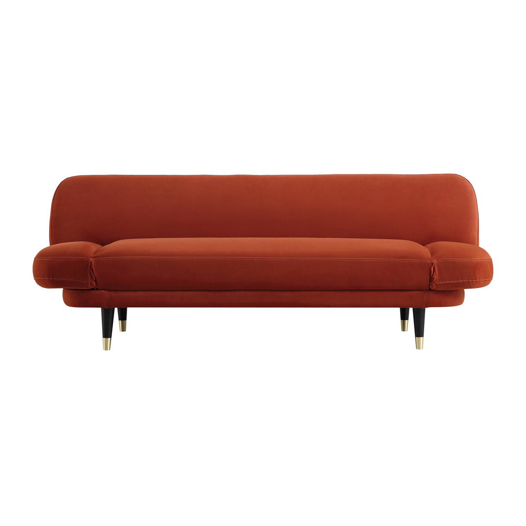 Solna 2-Seater Sofa Bed, Rust Velvet | daals