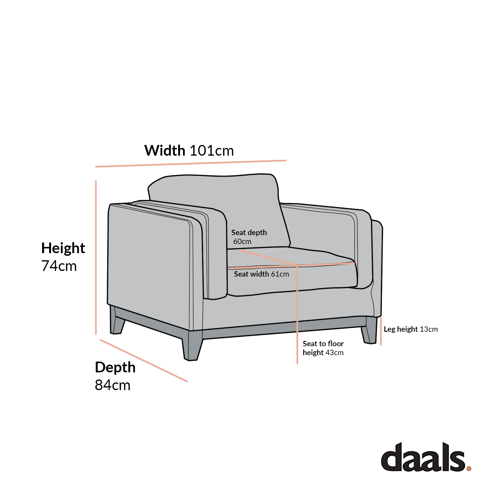 Dipley Sage Fabric Sofa, 1-Seater