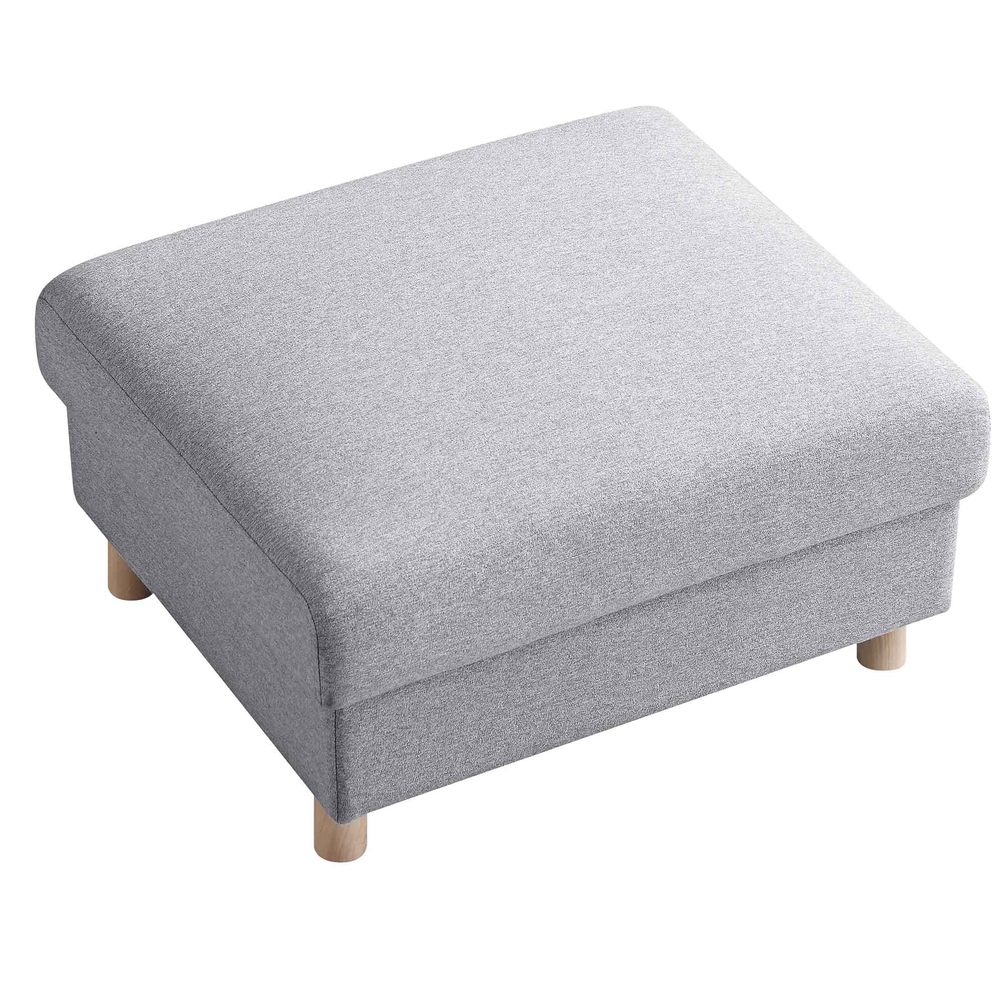 Timber Grey Marl Fabric Storage Ottoman