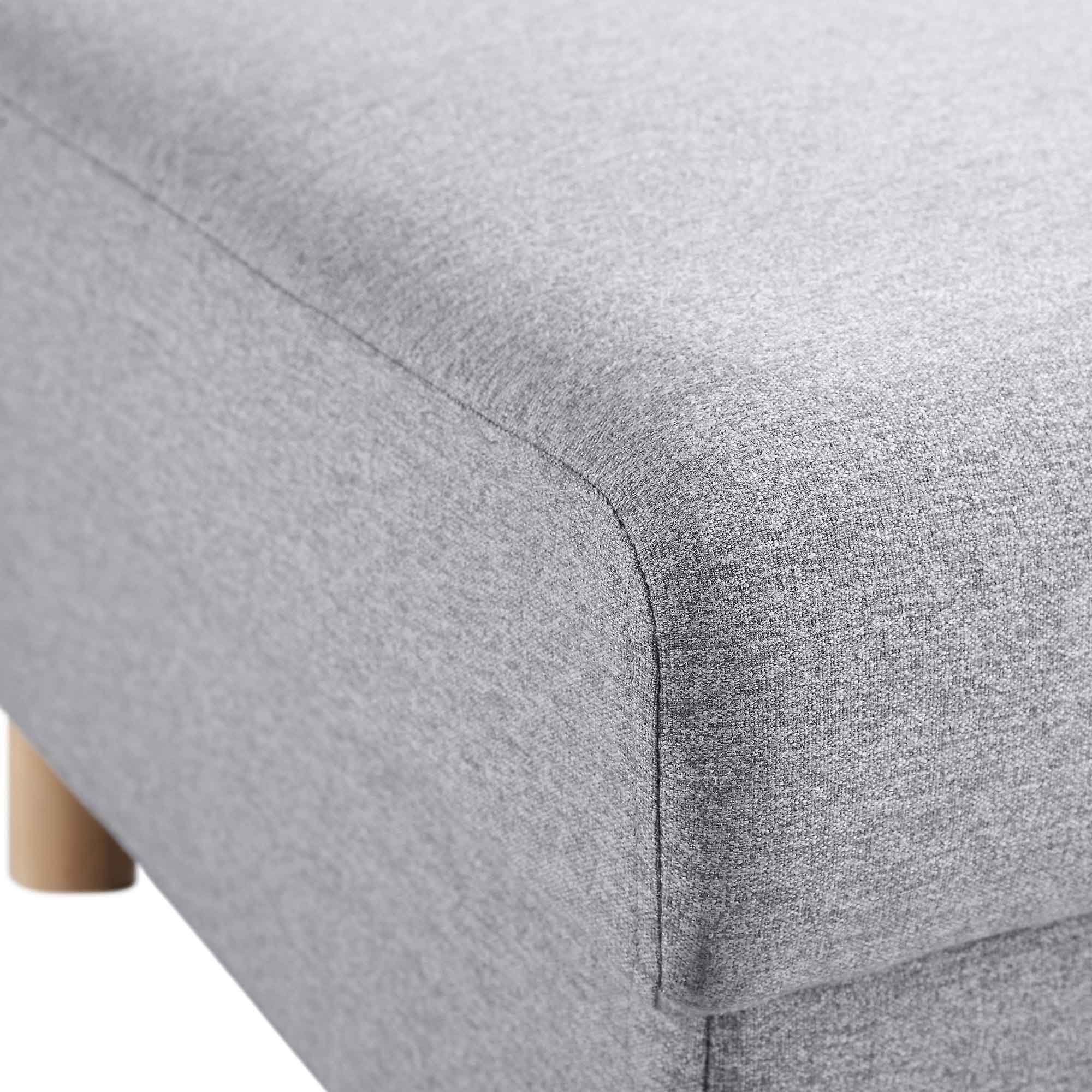 Timber Grey Marl Fabric Storage Ottoman