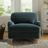 Daphnis Aegean Blue Velvet Sofa, 1-Seater