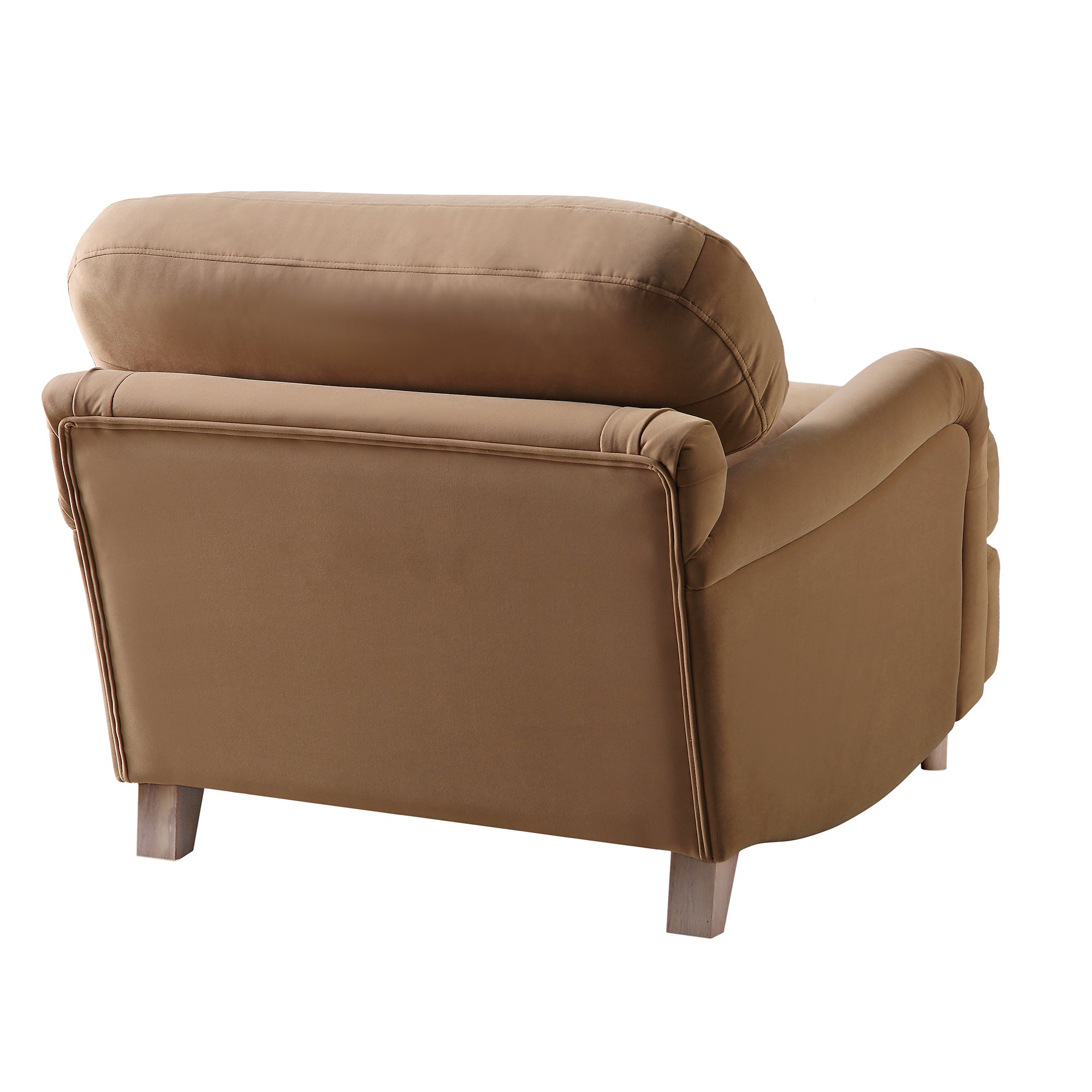 Daphnis Camel Velvet Sofa, 1-Seater