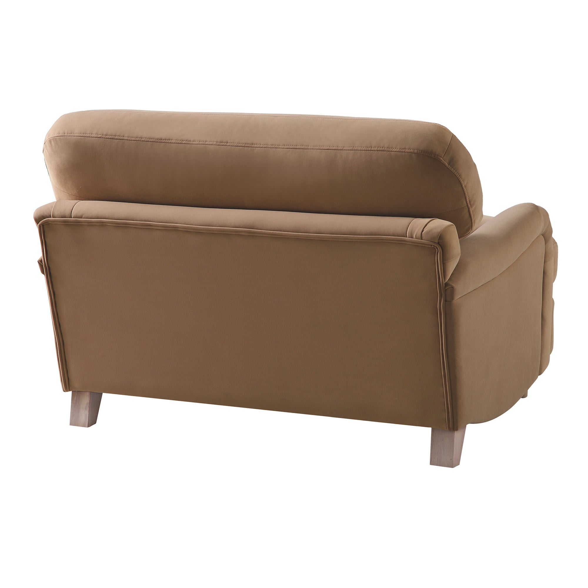 Daphnis Camel Velvet Sofa, Loveseat