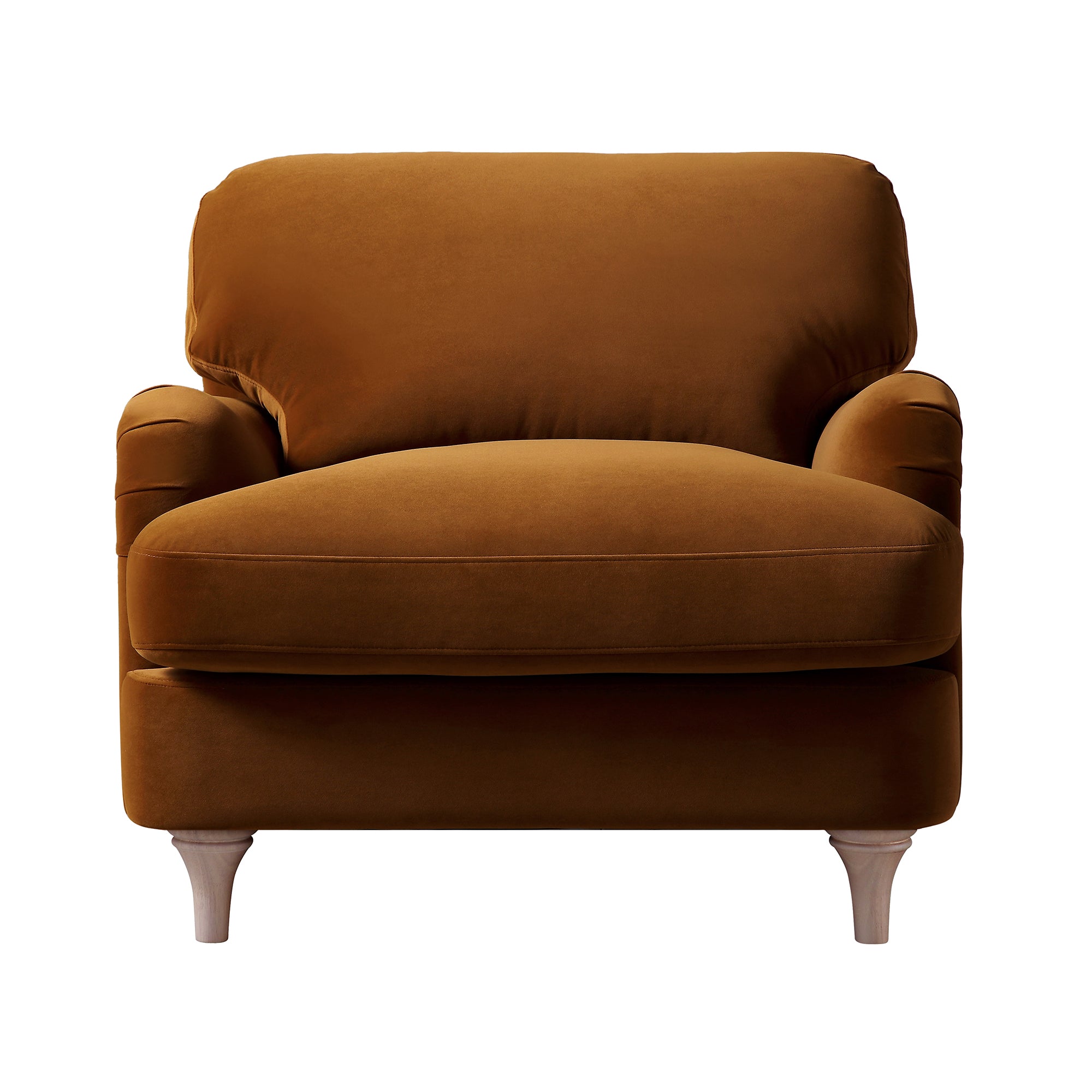 Daphnis Cinnamon Velvet Sofa, 1-Seater