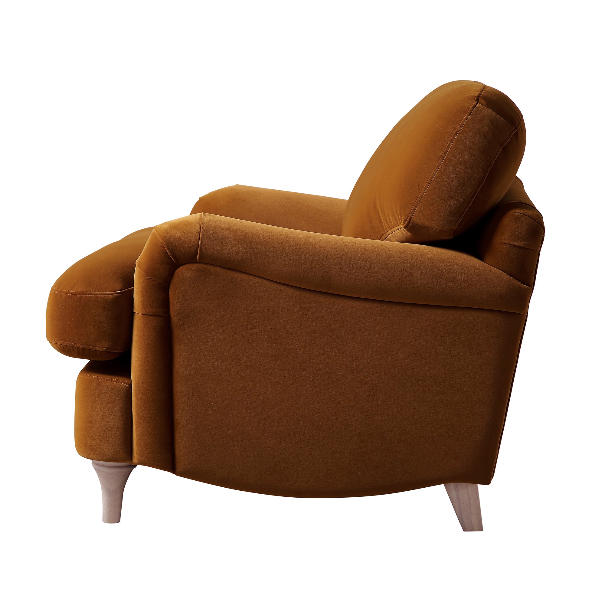 Daphnis Cinnamon Velvet Sofa, 1-Seater