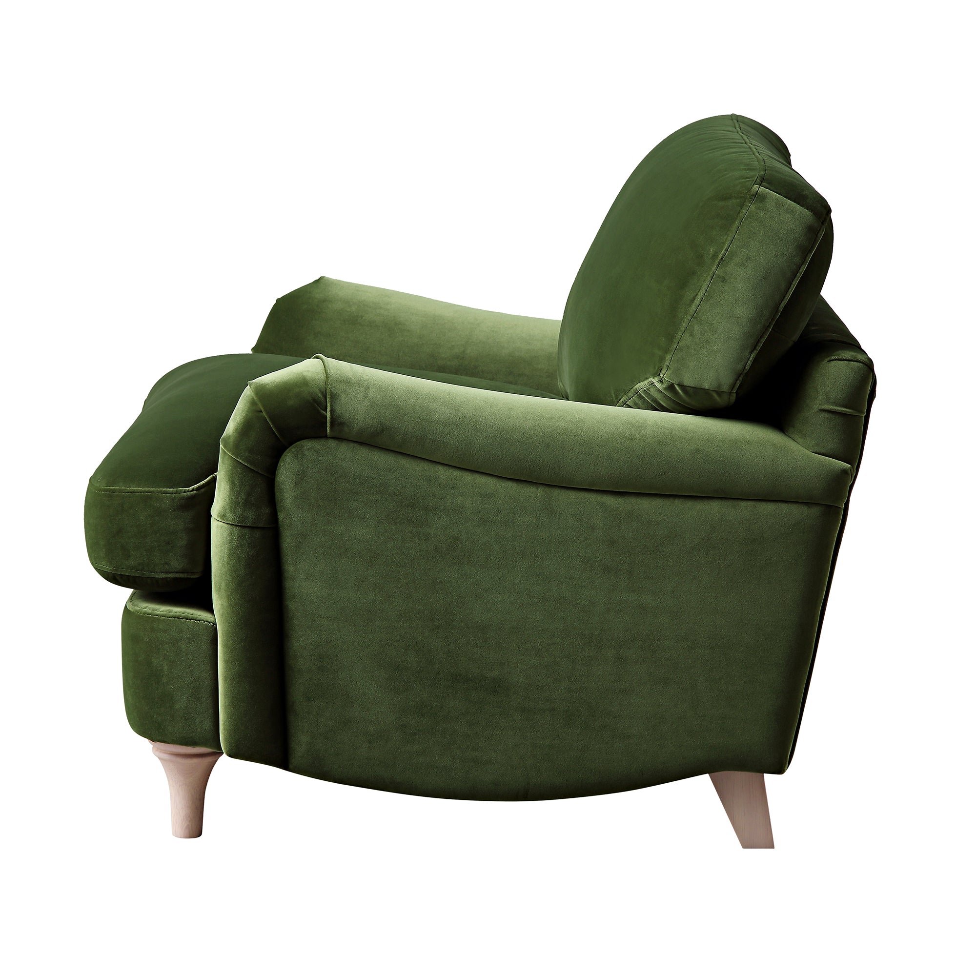 Daphnis Fern Green Velvet Sofa, 1-Seater