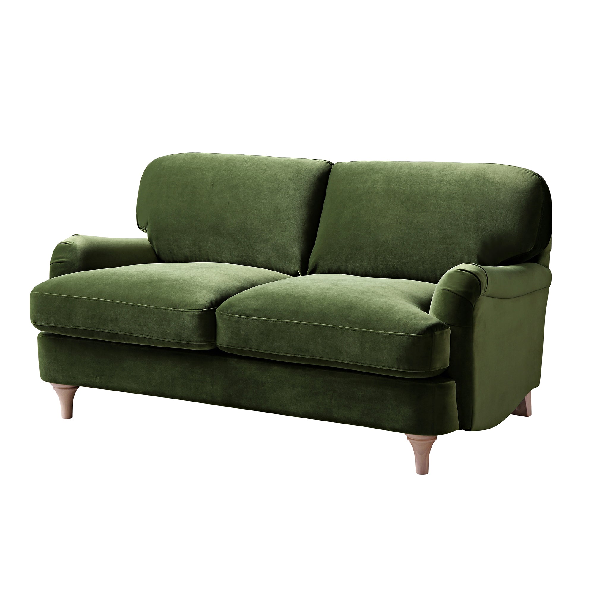 Daphnis Fern Green Velvet Sofa, 2-Seater